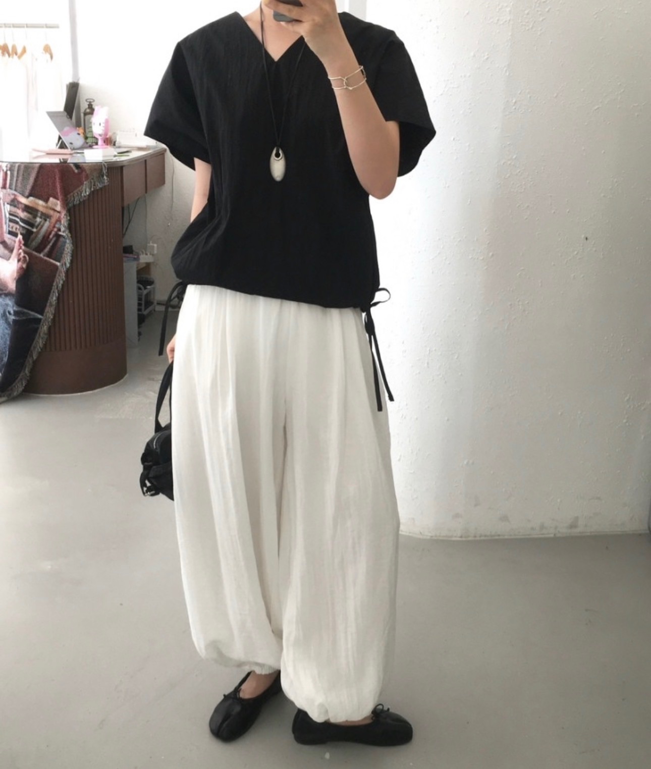 PG23 / BANDED WAIST POCKET BALLOON TROUSERS