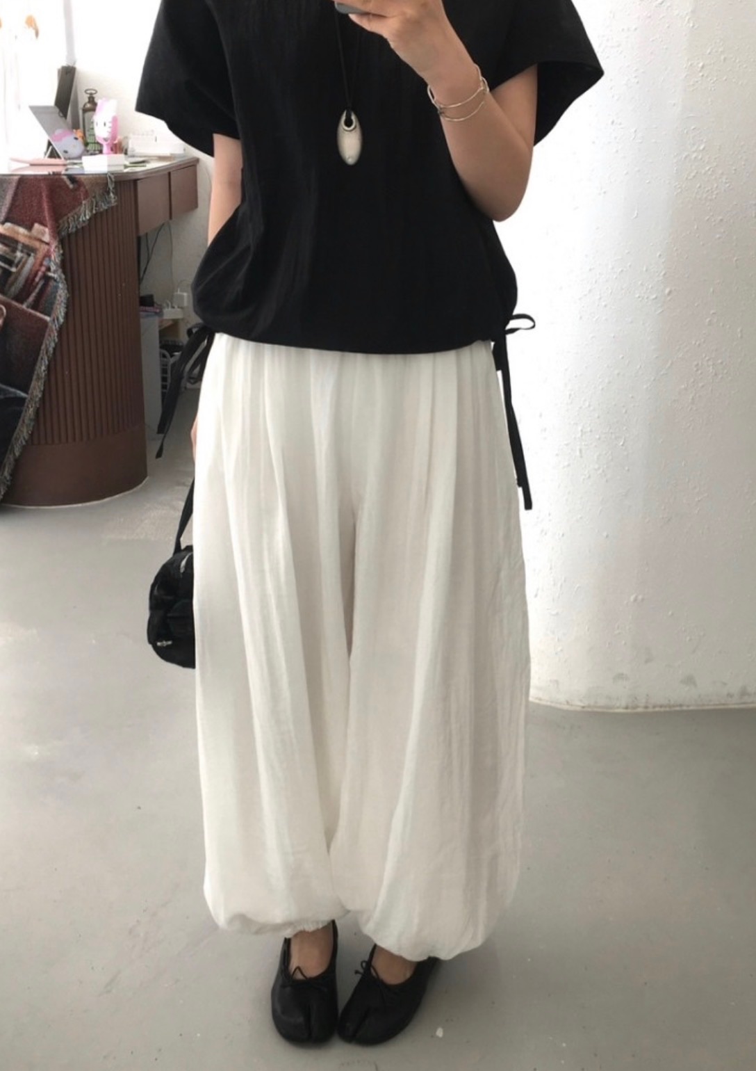 PG23 / BANDED WAIST POCKET BALLOON TROUSERS