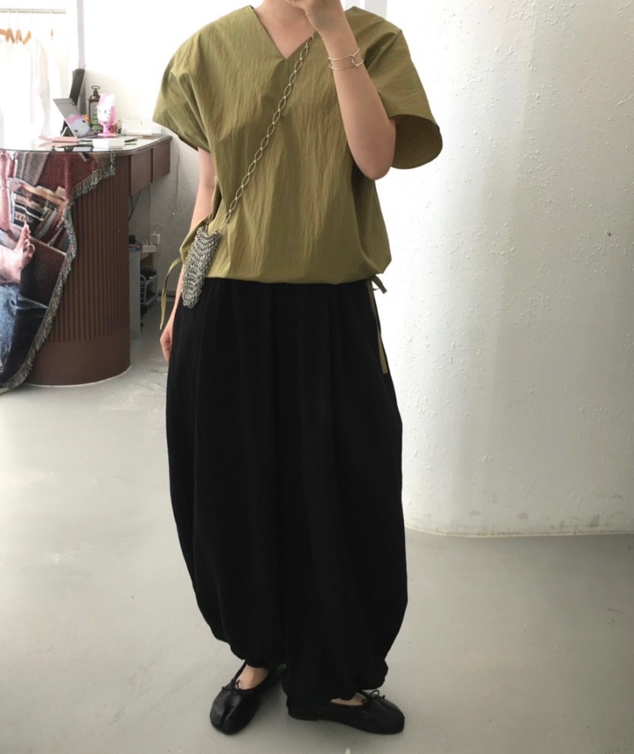 PG23 / BANDED WAIST POCKET BALLOON TROUSERS
