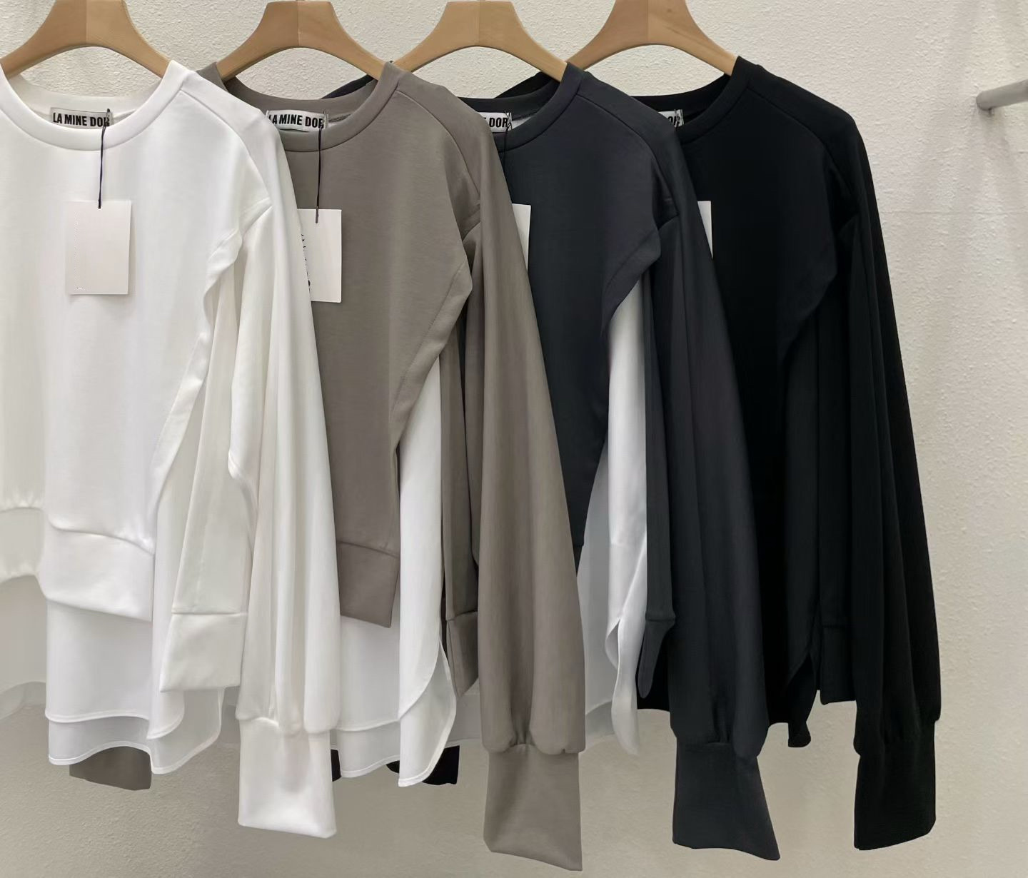 LE13 / BI-FABRIC LONG SLEEVES PULLOVER