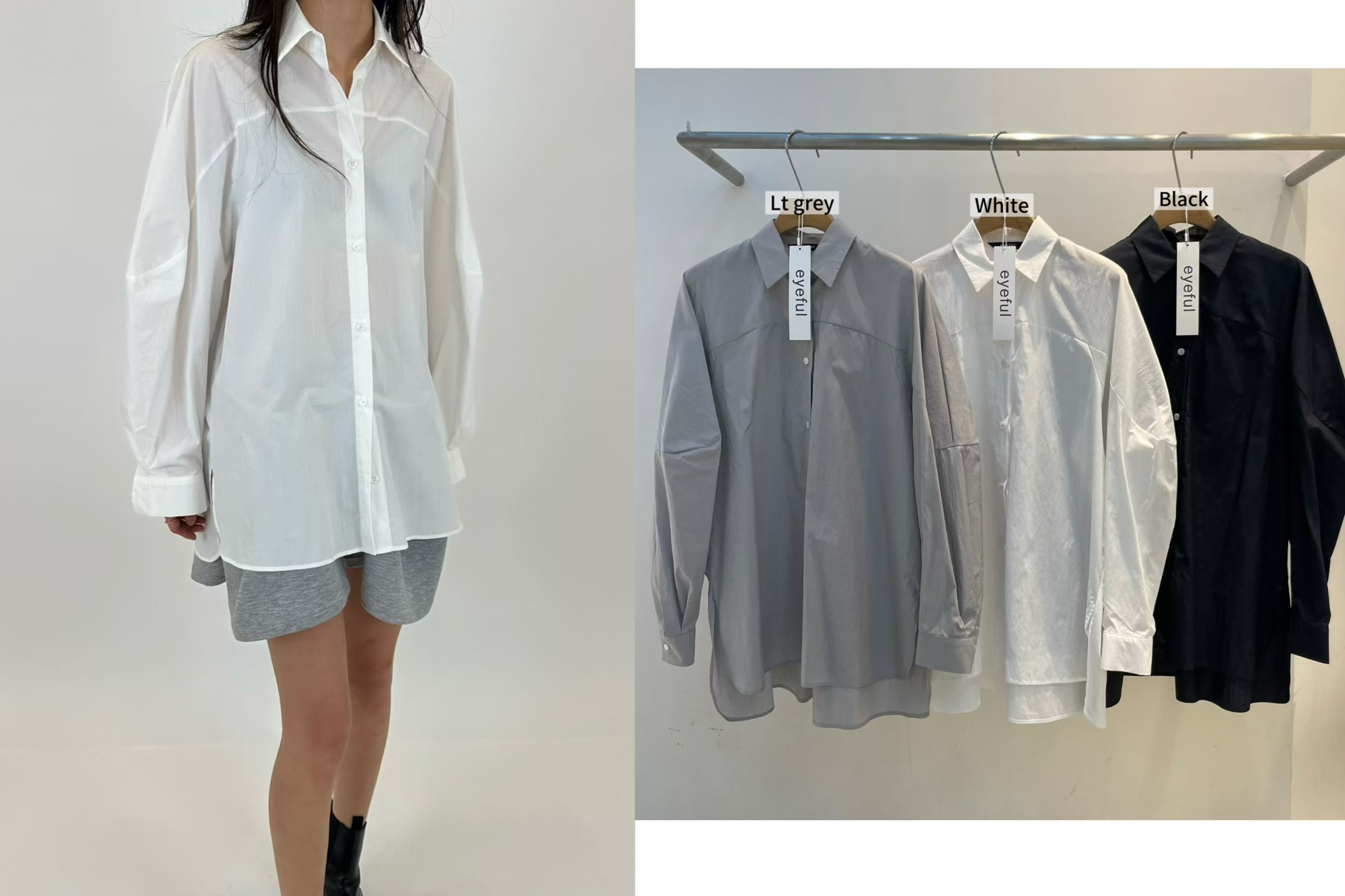 EY13 / VOLUME SLEEVES LOOSEFIT SHIRT