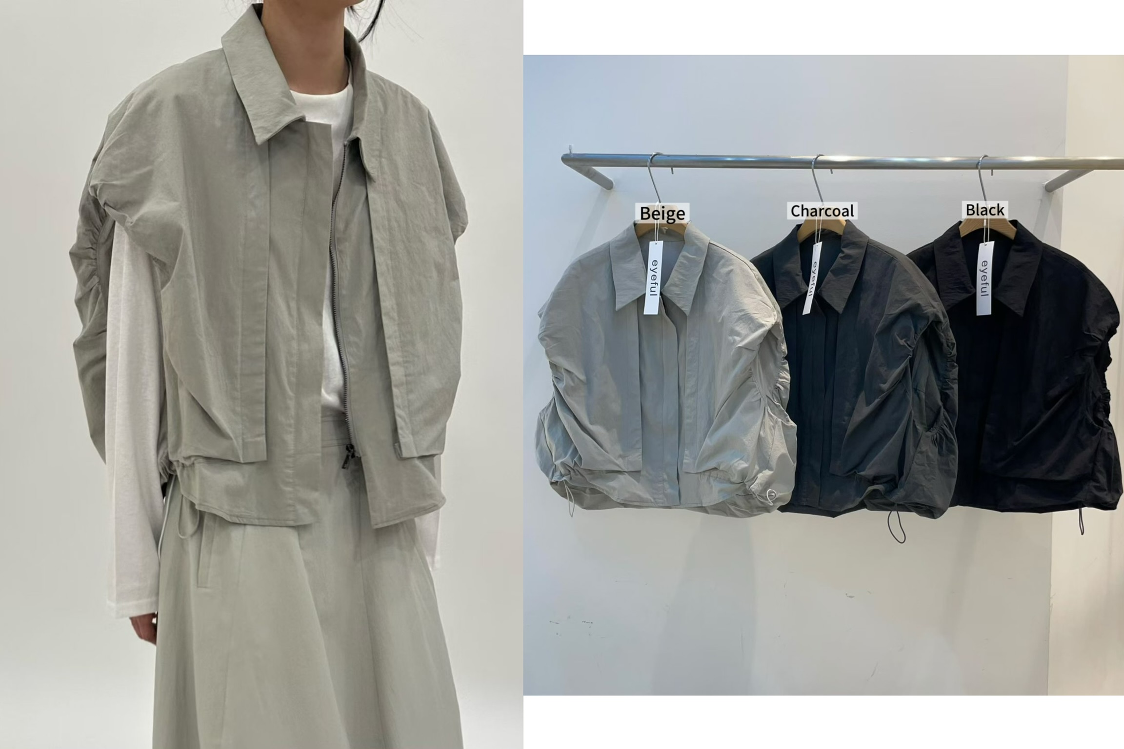EY14 / COLLAR ZIPPER JACKET
