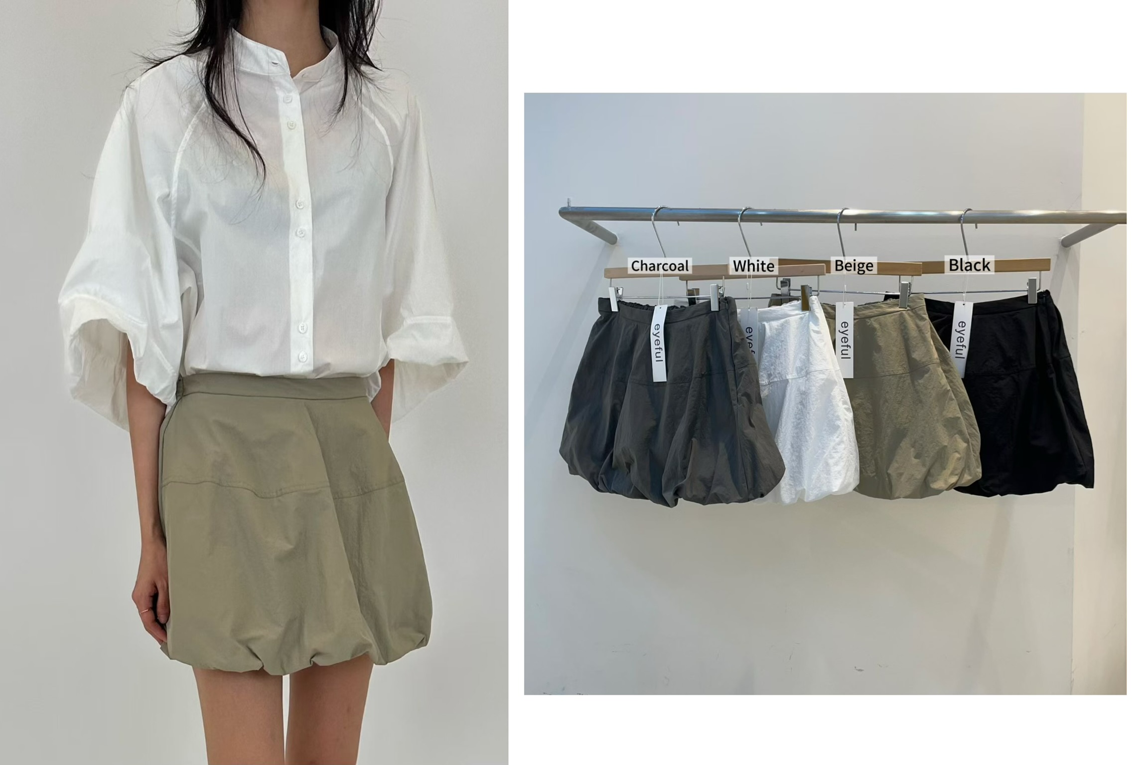 EY20 / ELASTIC WAISTBAND BUBBLE SKIRT