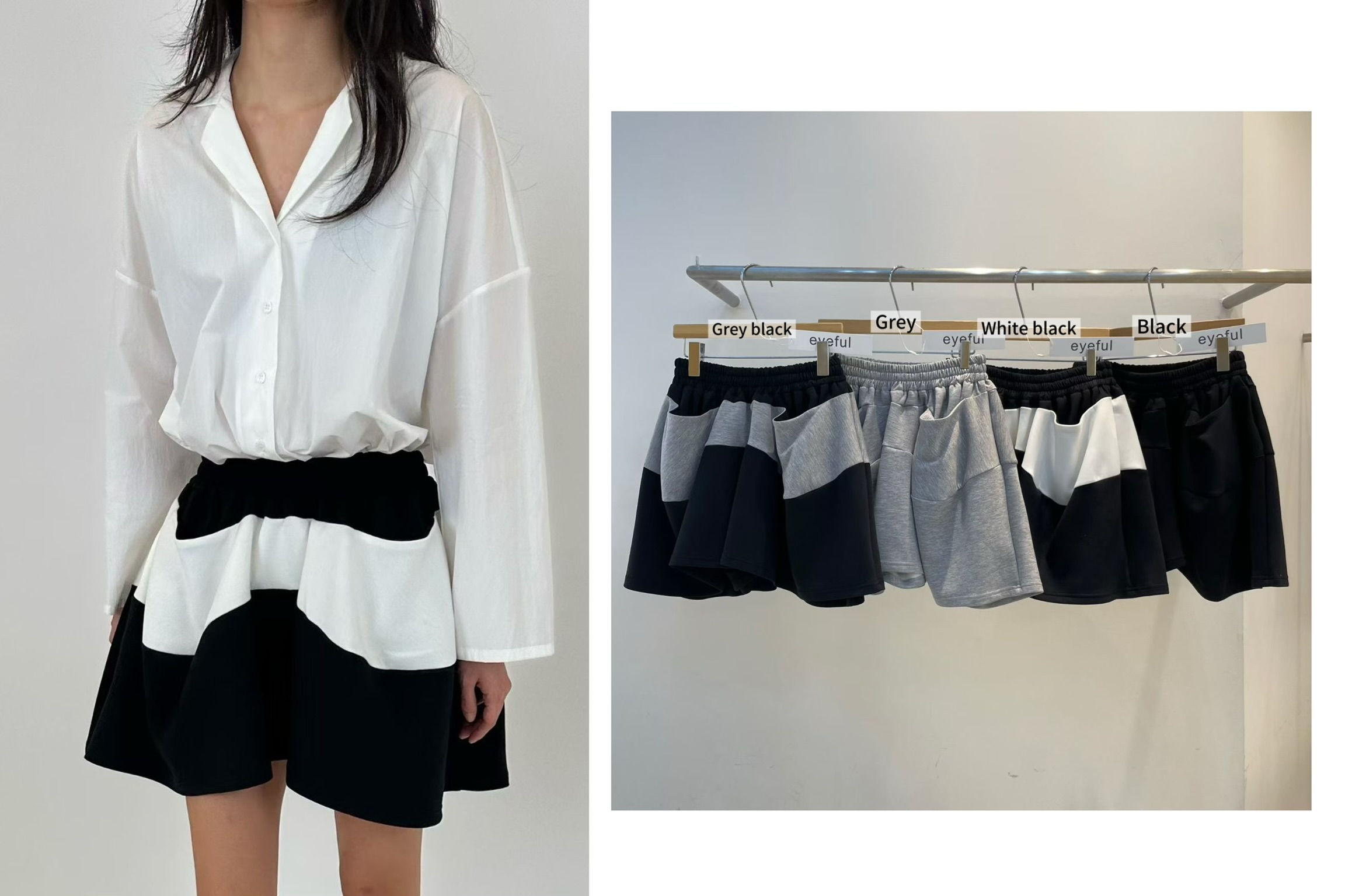 EY23 / ELASTIC WAISTBAND POCKET SKIRT