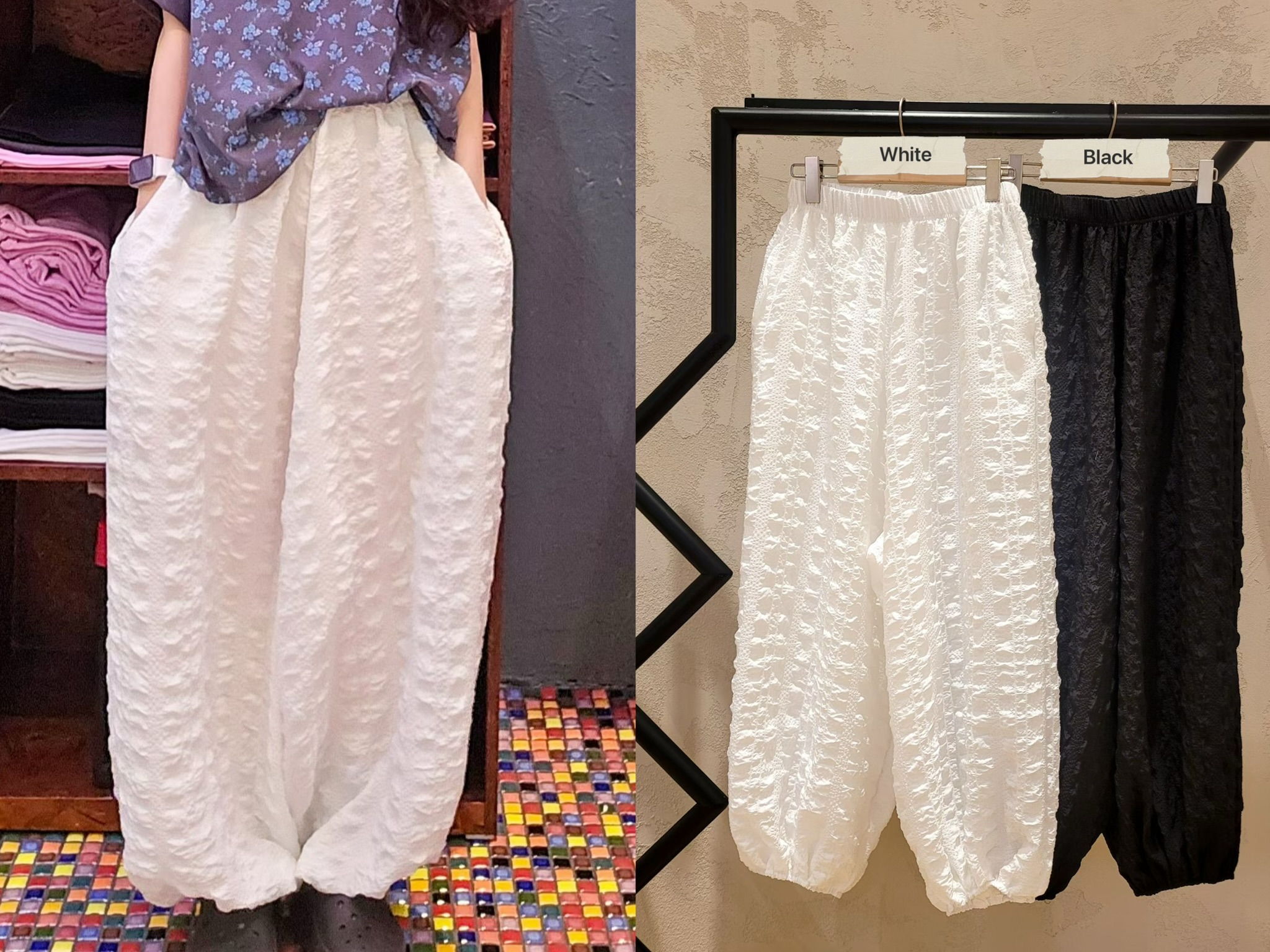 CD12 / TEXTURED BALLOON POCKET JOGGER