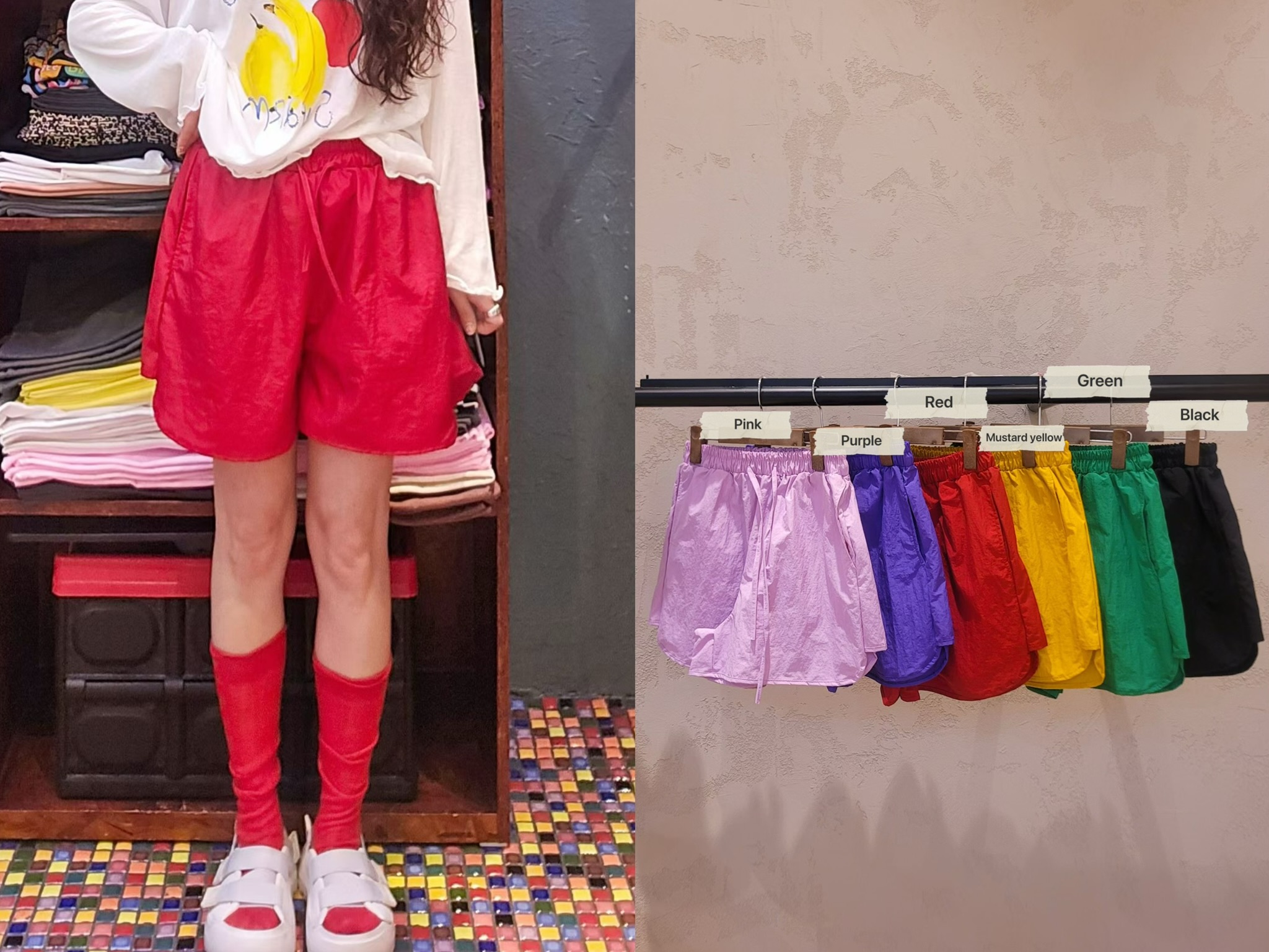 CD13 / BANDED WAIST POCKET SHORTS