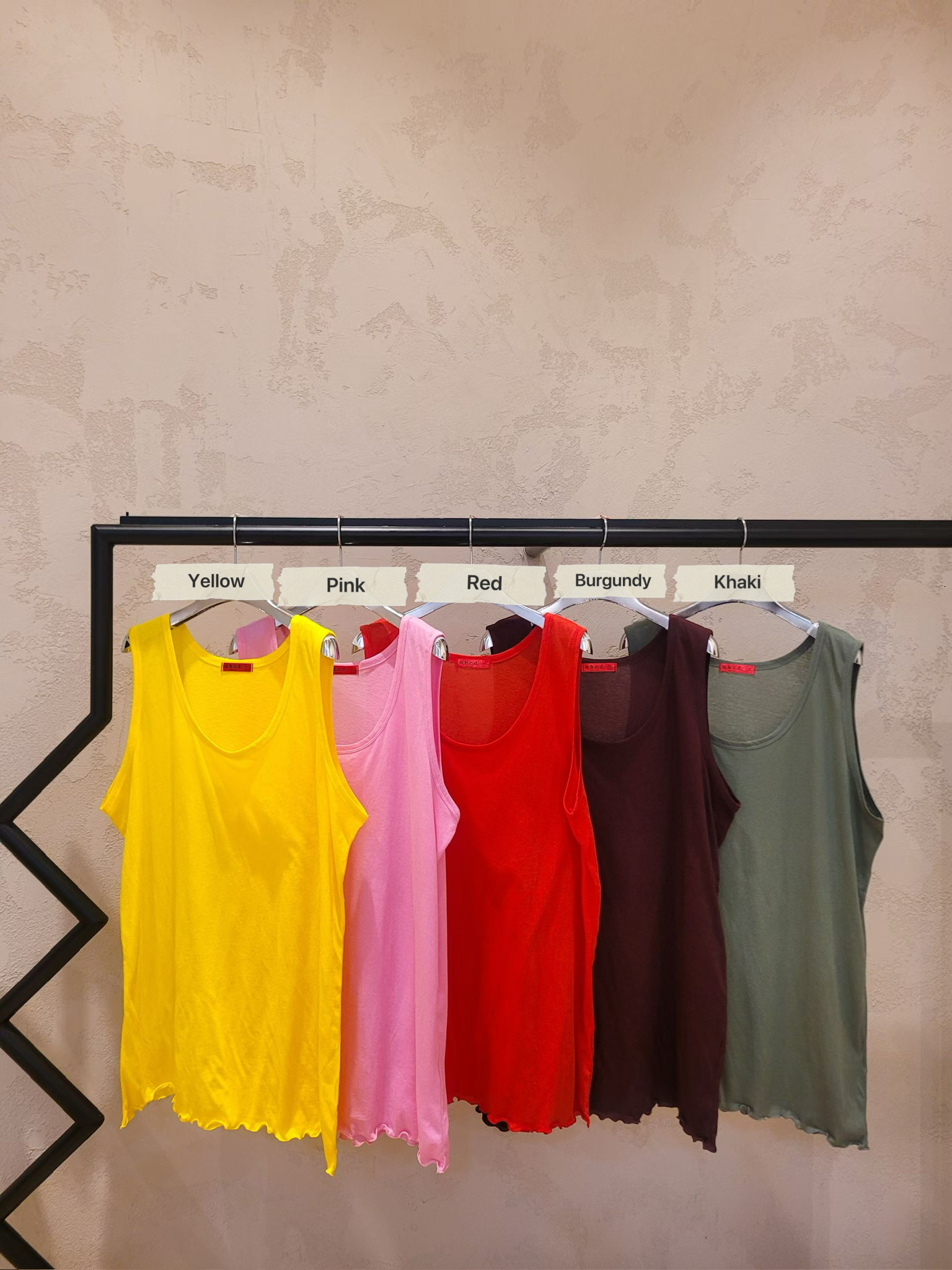 CD14 / LETTICE HEM LOOSE FIT TANK TOP