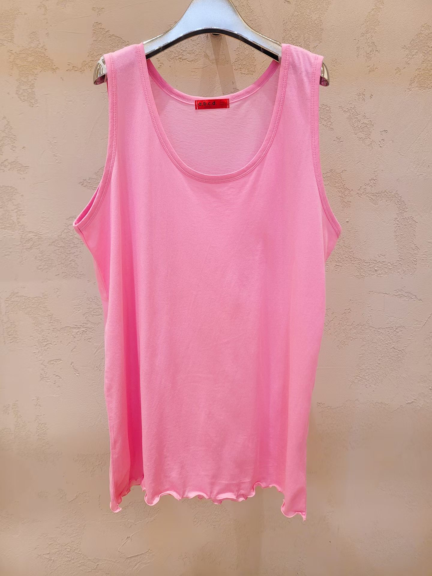 CD14 / LETTICE HEM LOOSE FIT TANK TOP