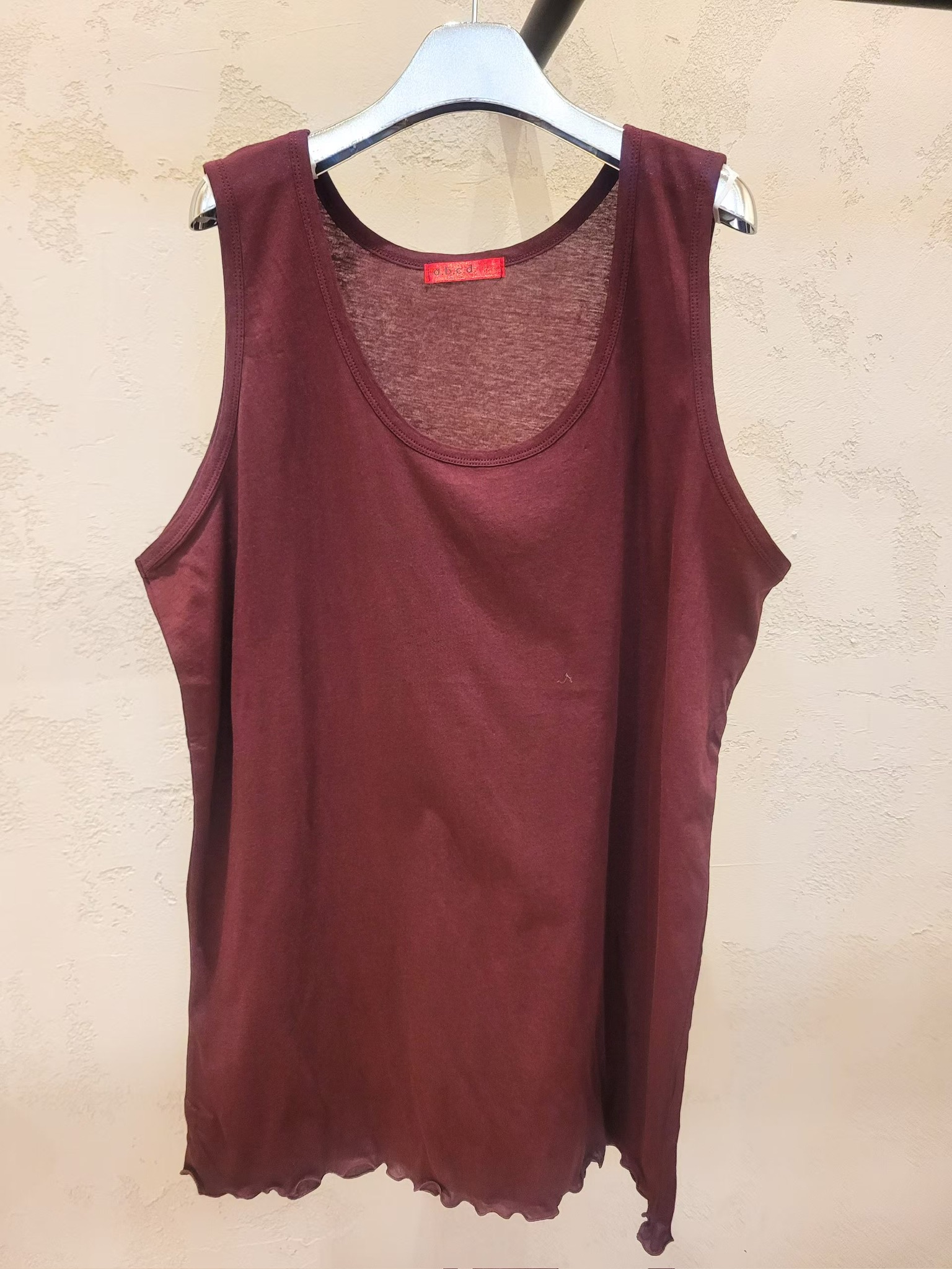 CD14 / LETTICE HEM LOOSE FIT TANK TOP