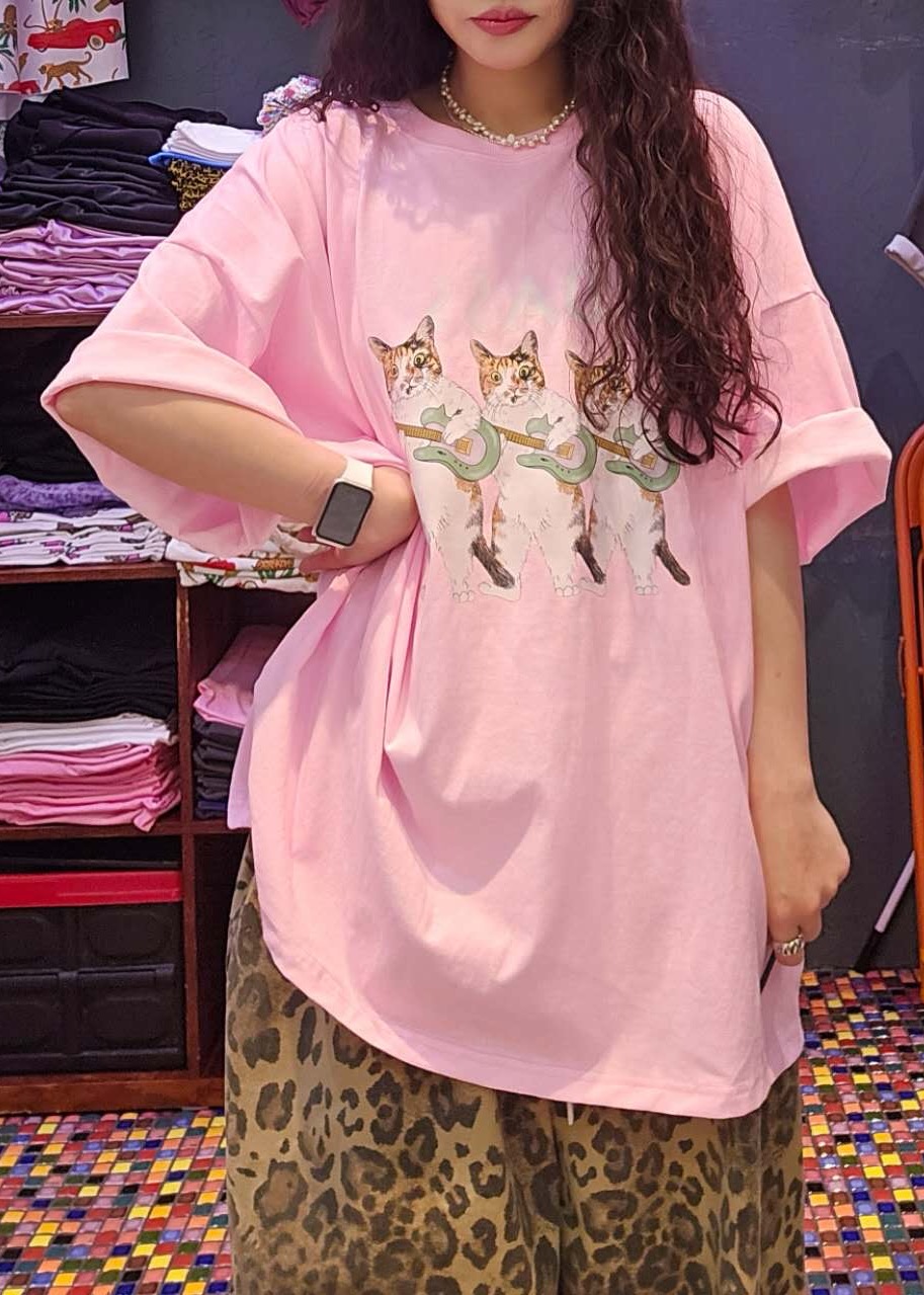 CD17 / BASS OVERSIZED CAT TEE SHIRT