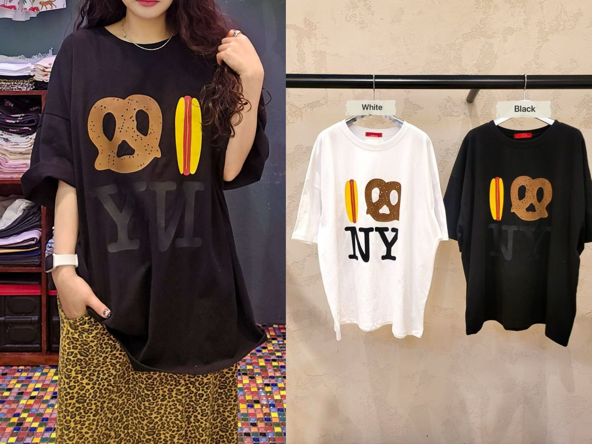 CD18 / NY PRETZEL OVERSIZED TEE