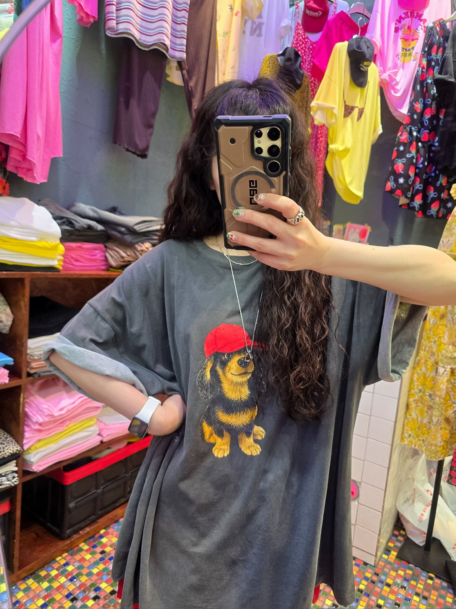 CD20 / DACHSHUND GRAPHIC OVERSIZED TEE