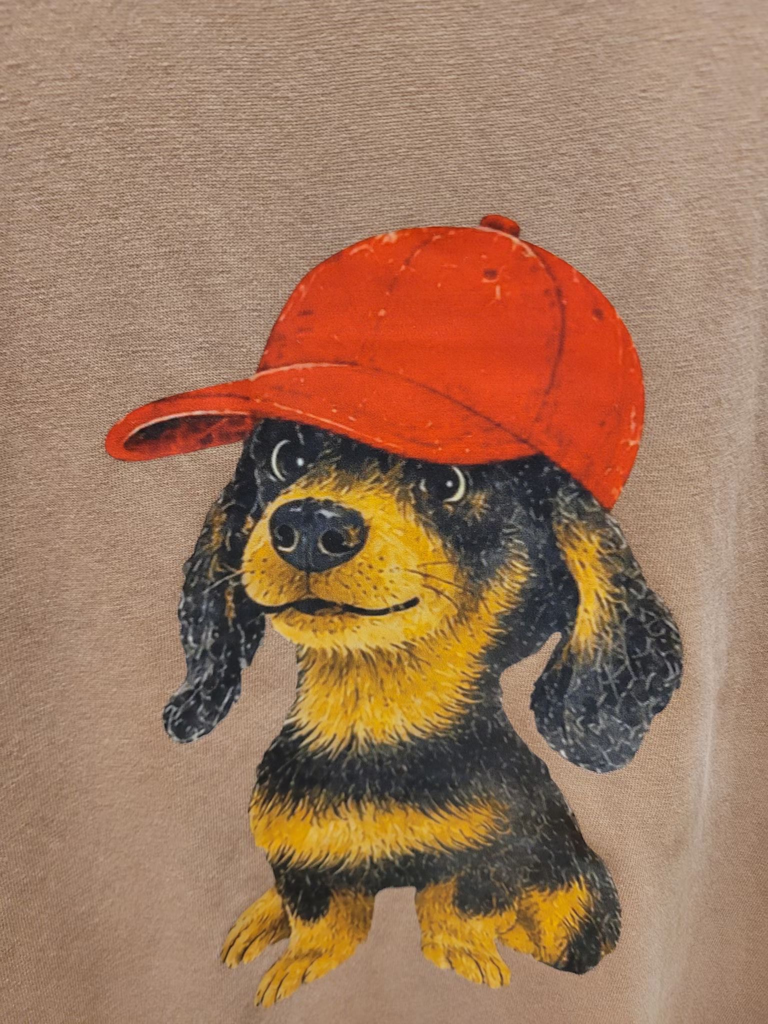 CD20 / DACHSHUND GRAPHIC OVERSIZED TEE
