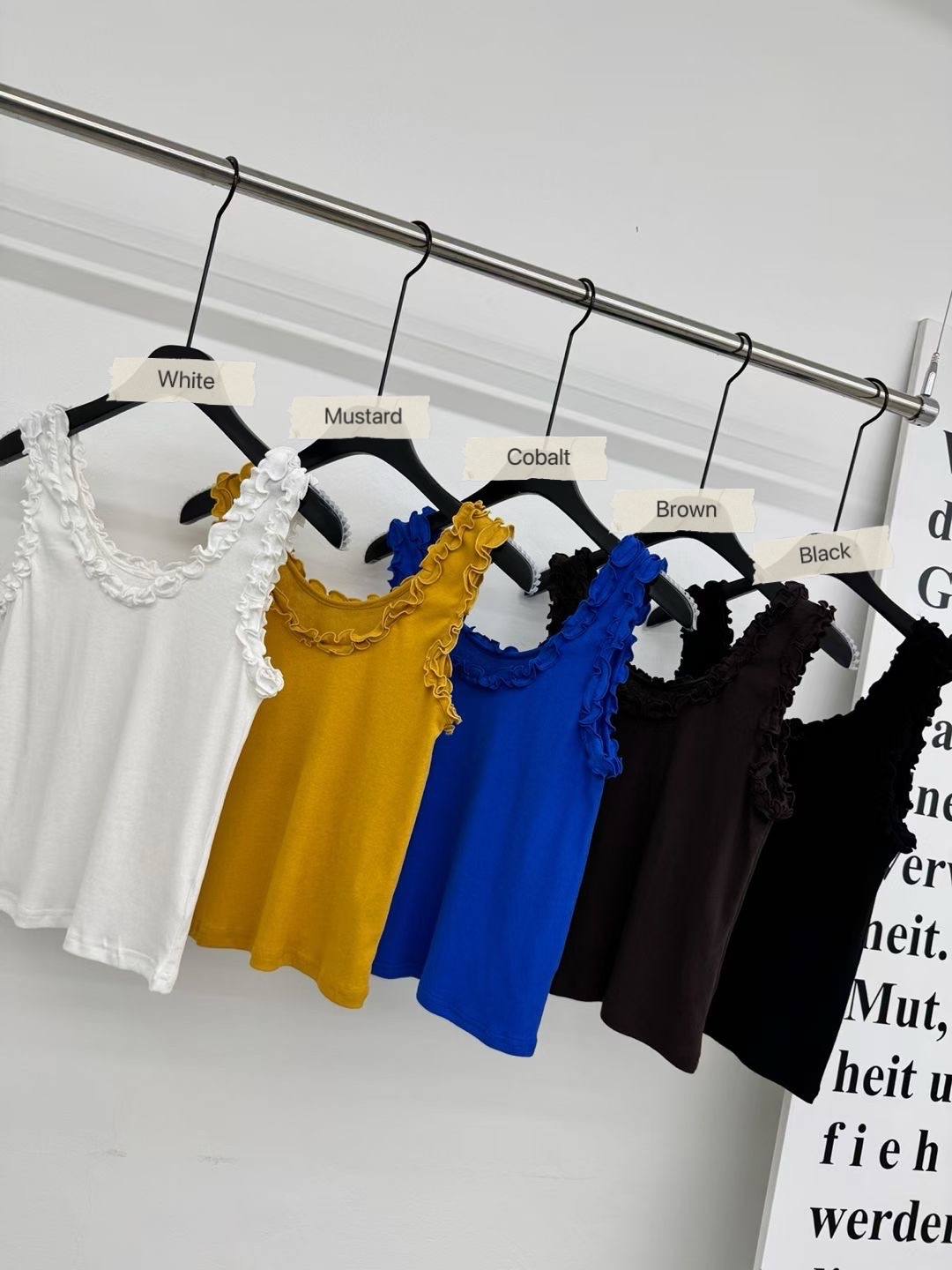 7102 / Frilly Neckline Premium Tank Top