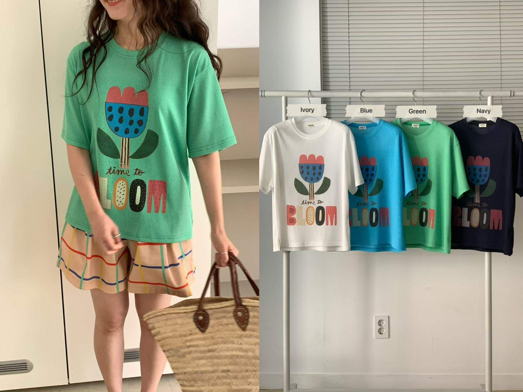 RT16 / "TIME TO BLOOM" FLOWER TEE