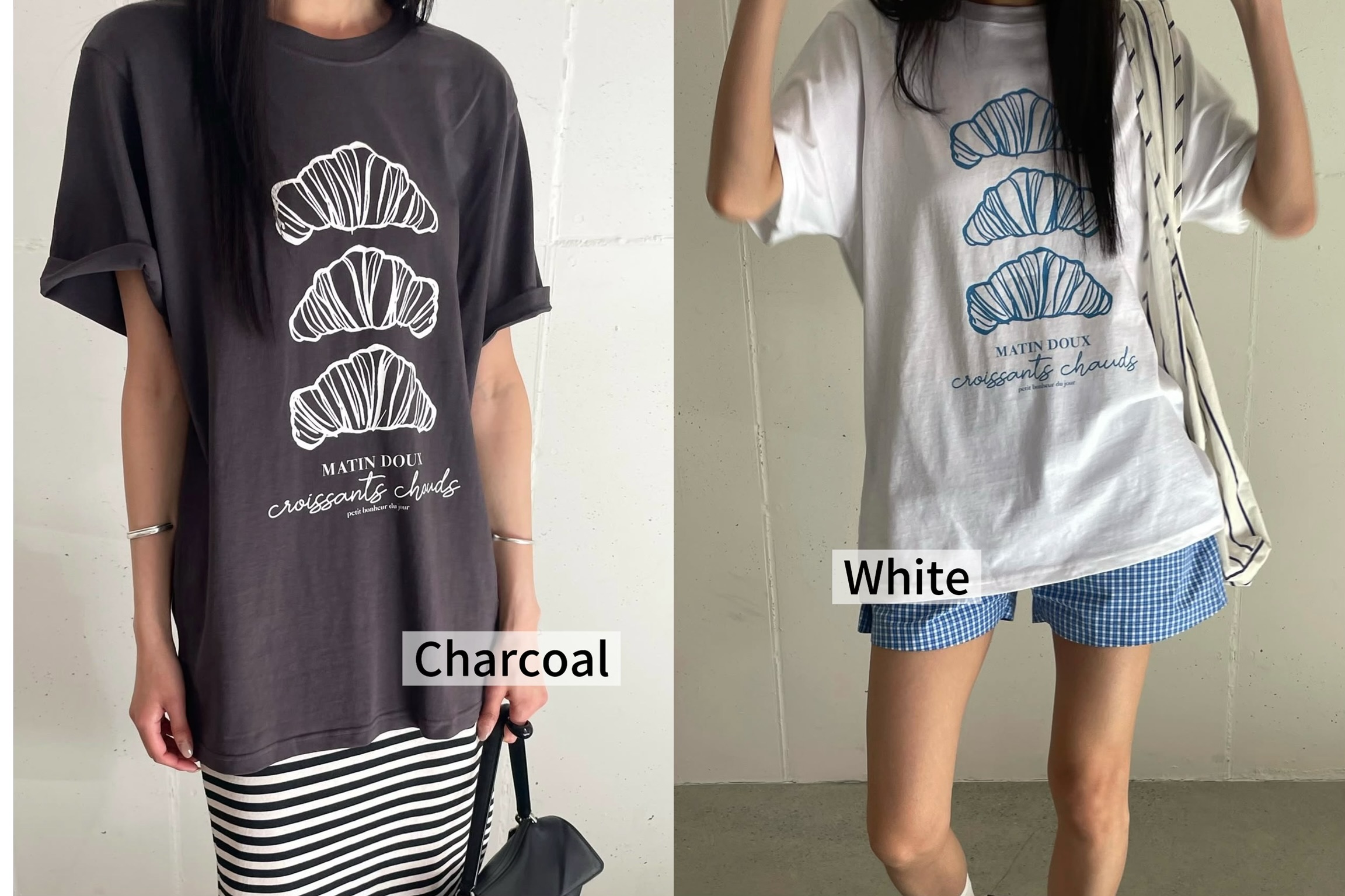 PG06 / CROISSANT PRINTED LOOSE FIT TEE