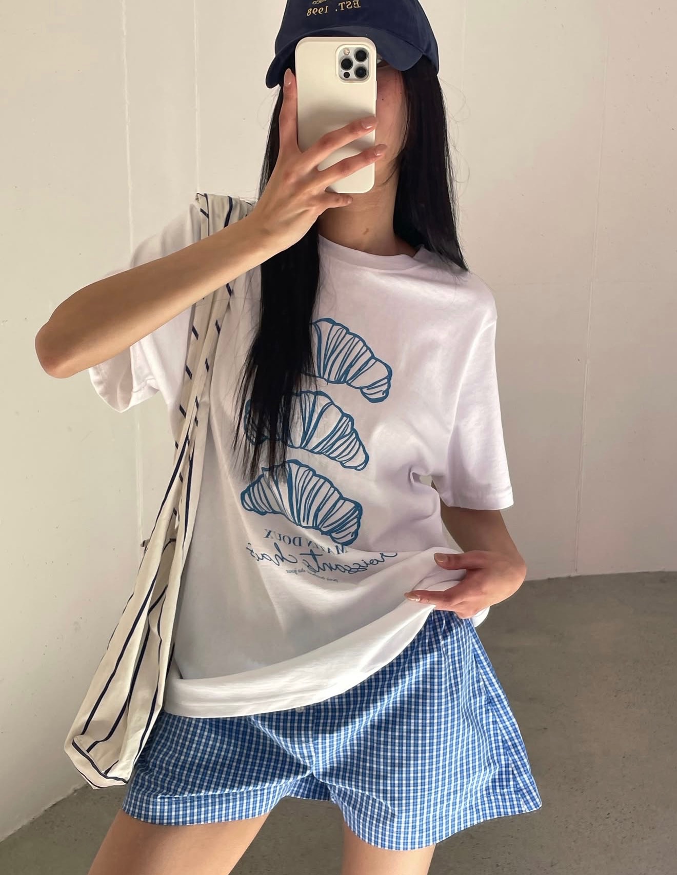 PG06 / CROISSANT PRINTED LOOSE FIT TEE