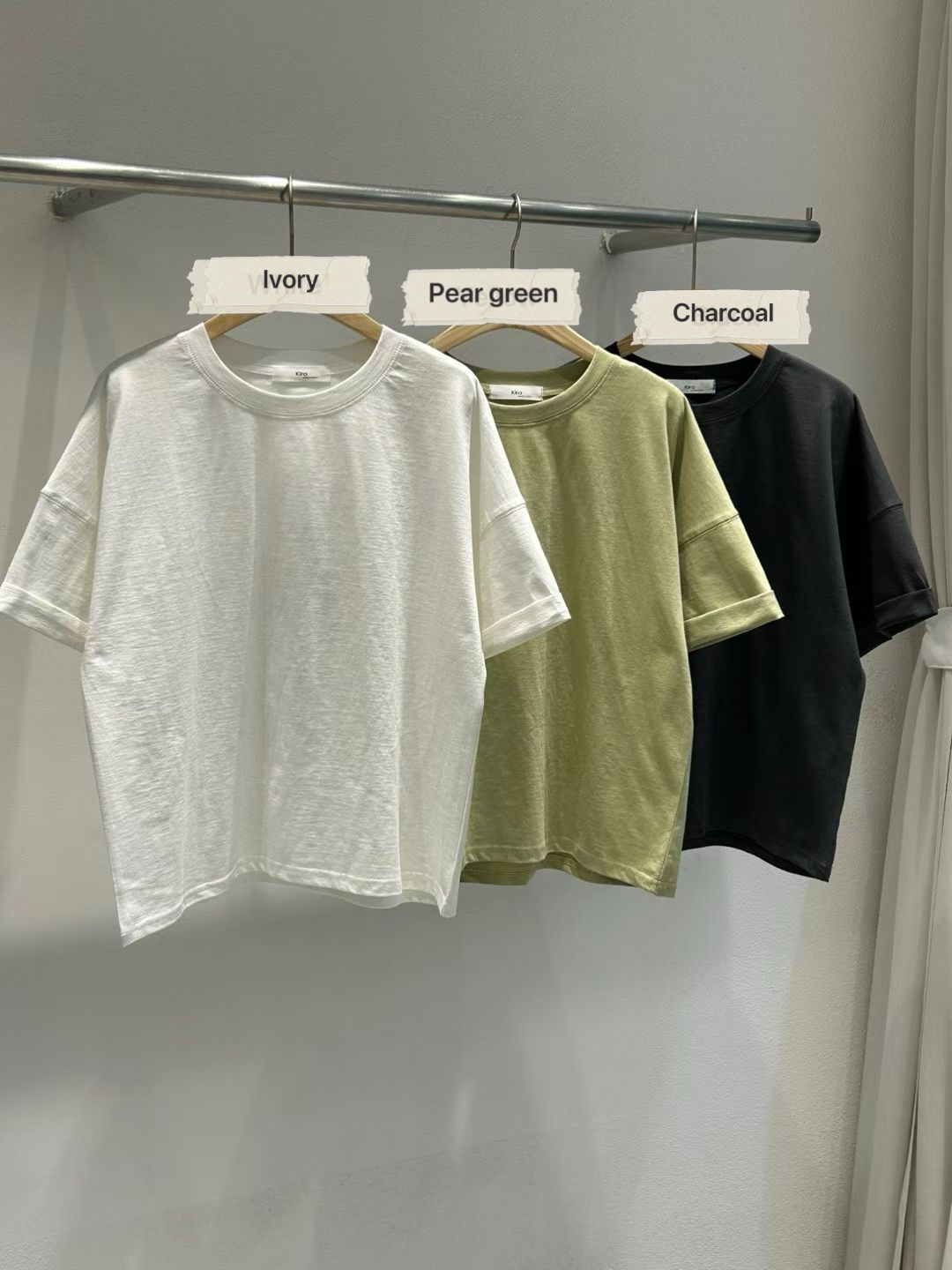 KR10 / MINIMAL ROLLED SLEEVES T-SHIRT