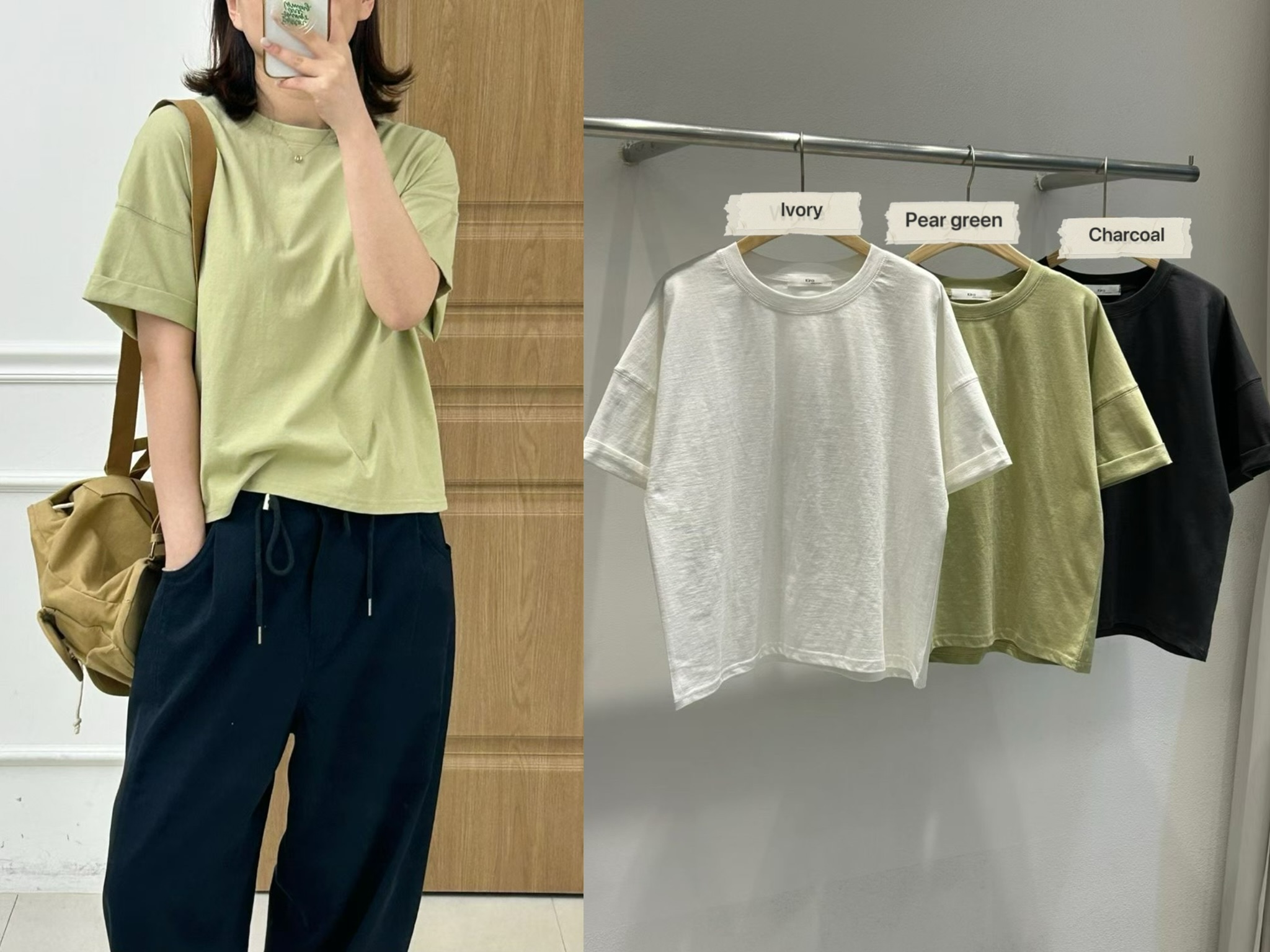 KR10 / MINIMAL ROLLED SLEEVES T-SHIRT