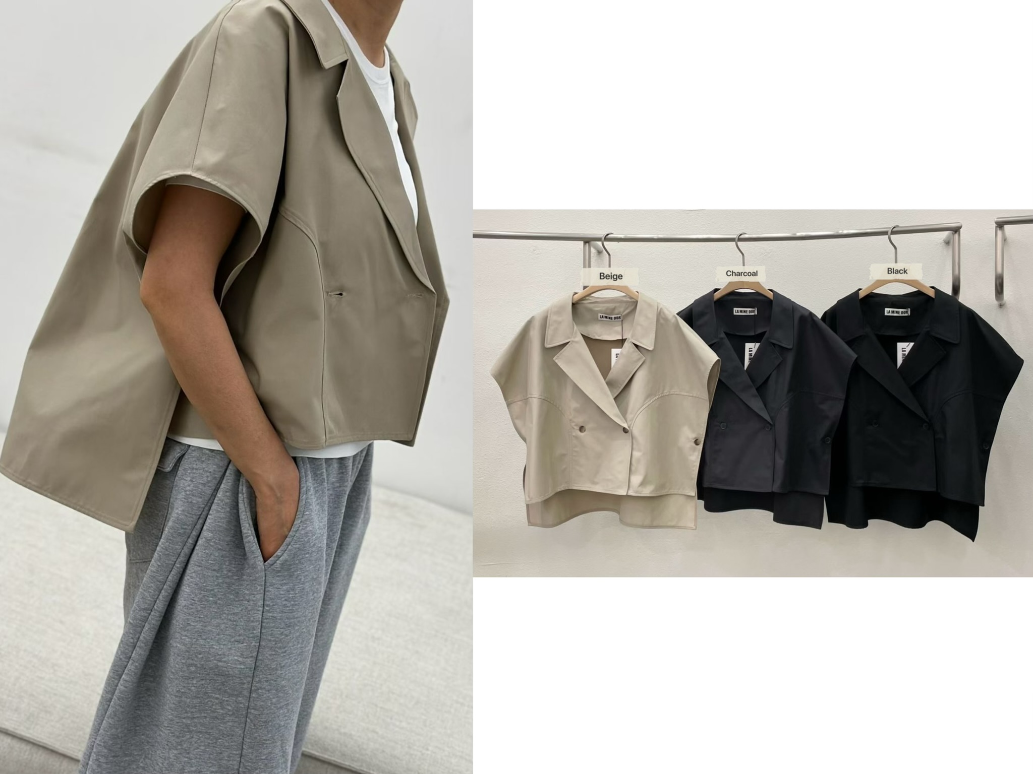 LE19 / IRREGULAR HEM DOUBLE BREASTED VEST