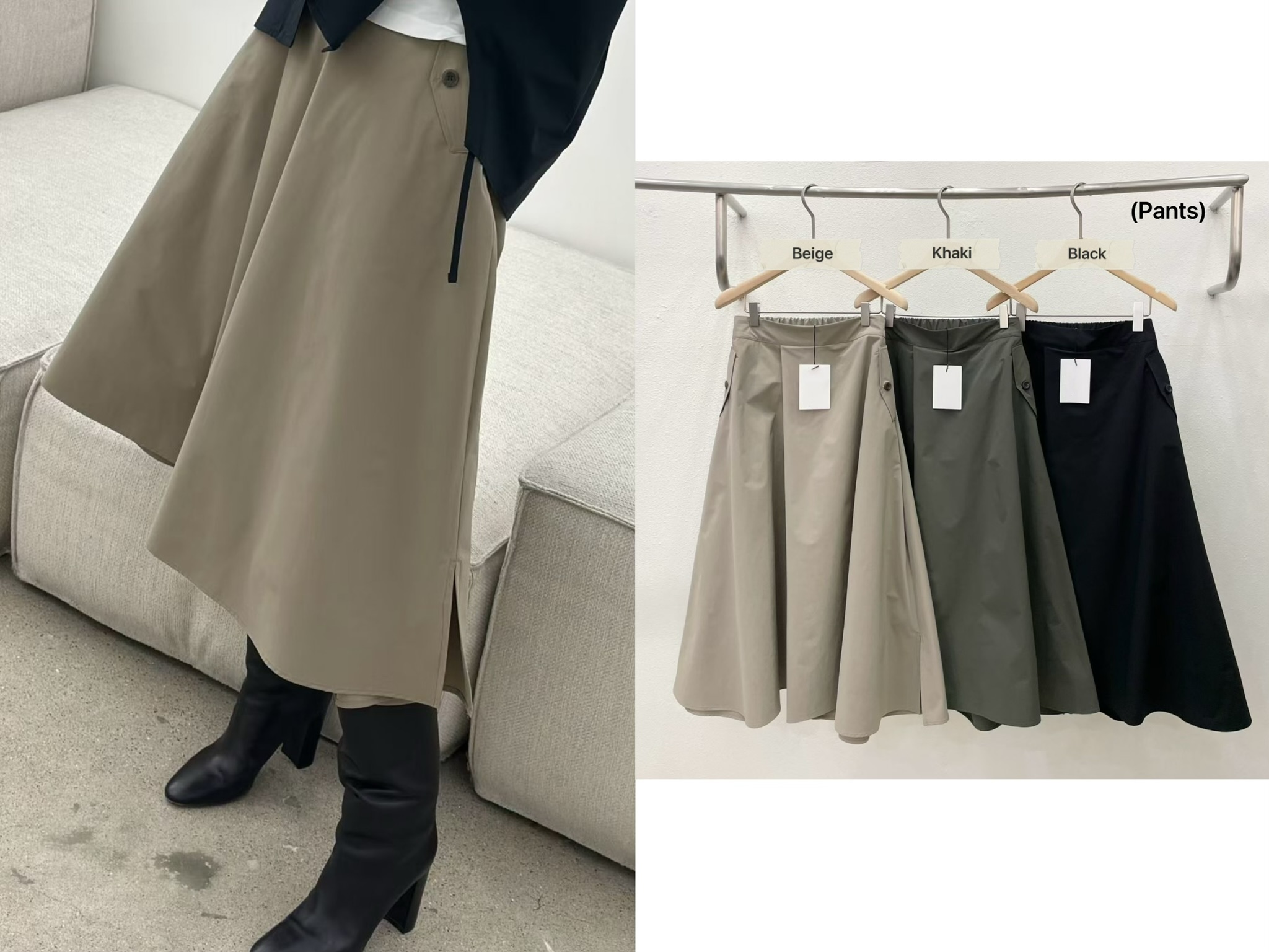 LE21 / CROPPED POCKET FLARE CULOTTES