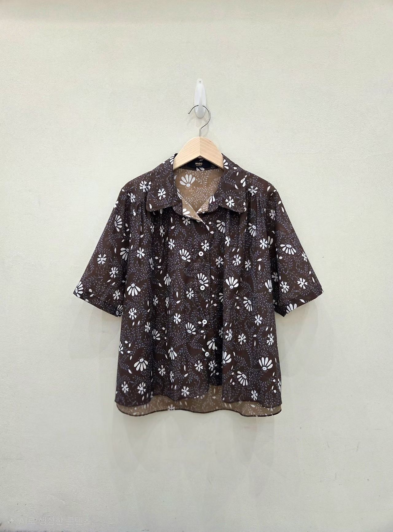 MA17 / BOTANICAL FLORAL SOFT COLLAR BLOUSE
