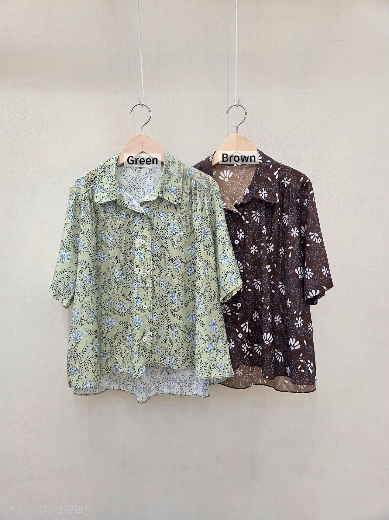 MA17 / BOTANICAL FLORAL SOFT COLLAR BLOUSE
