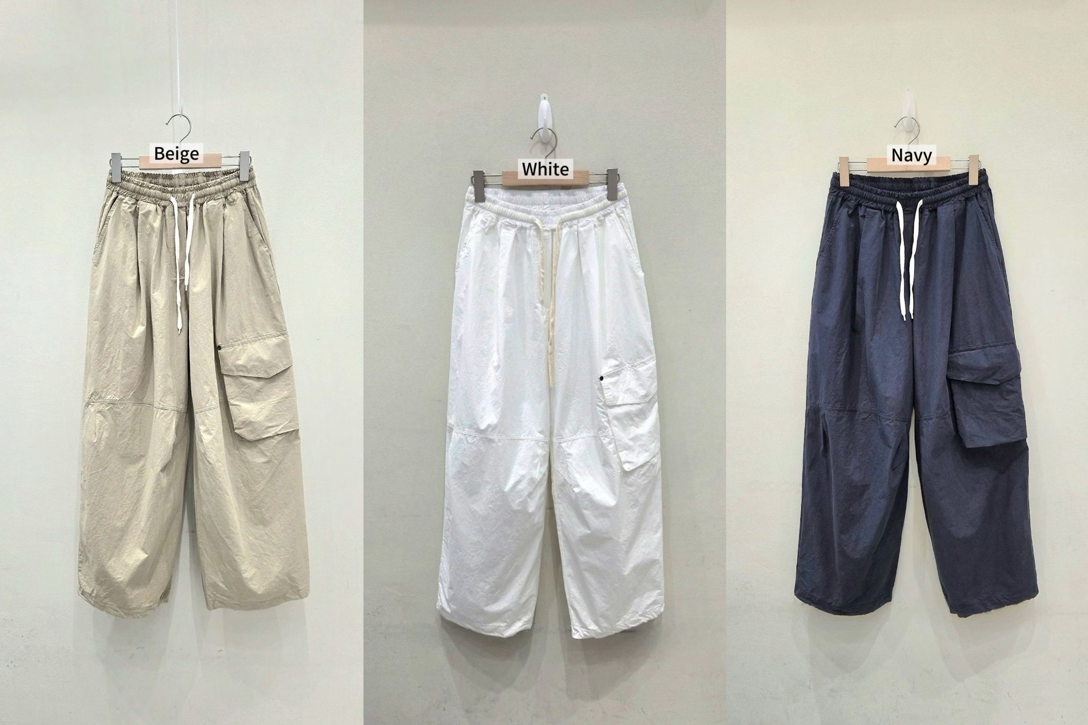 MA20 / ELASTIC WAISTBAND POCKET CARGO PANTS