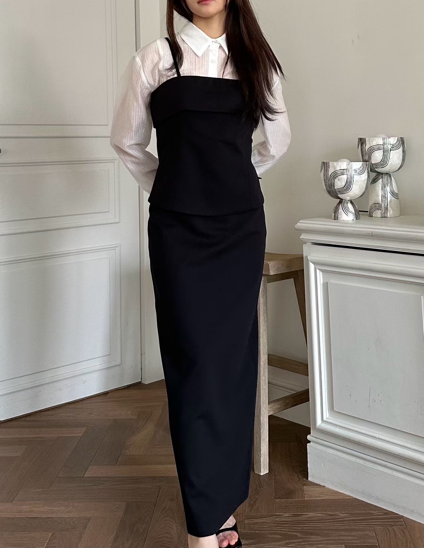 Gt06 / Adjustable Strap Bustier Top