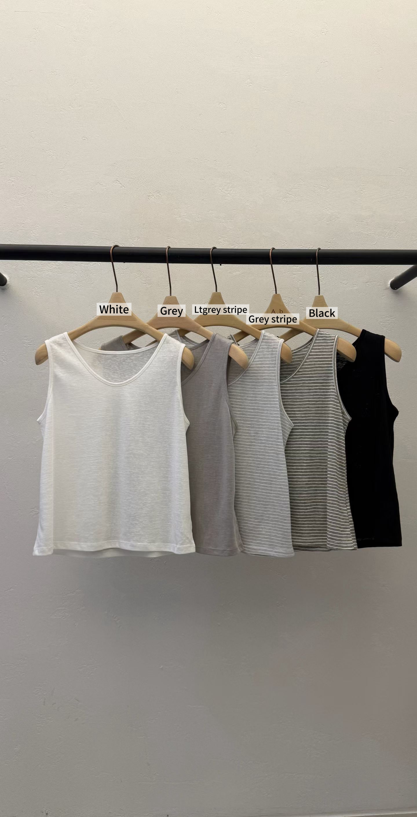 KF43 / V-NECKLINE SUMMER COTTON TANK TOP