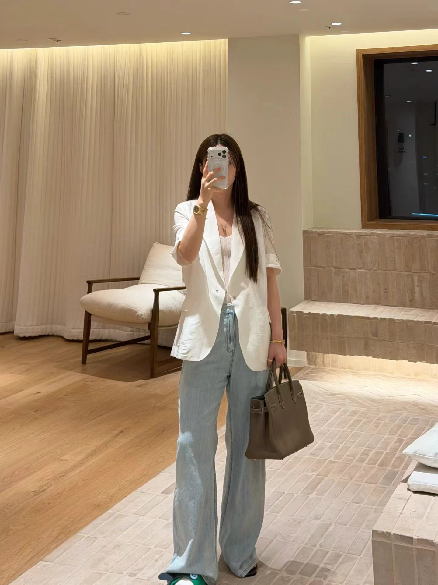 MU22 / PREMIUM LINEN POCKET BLAZER