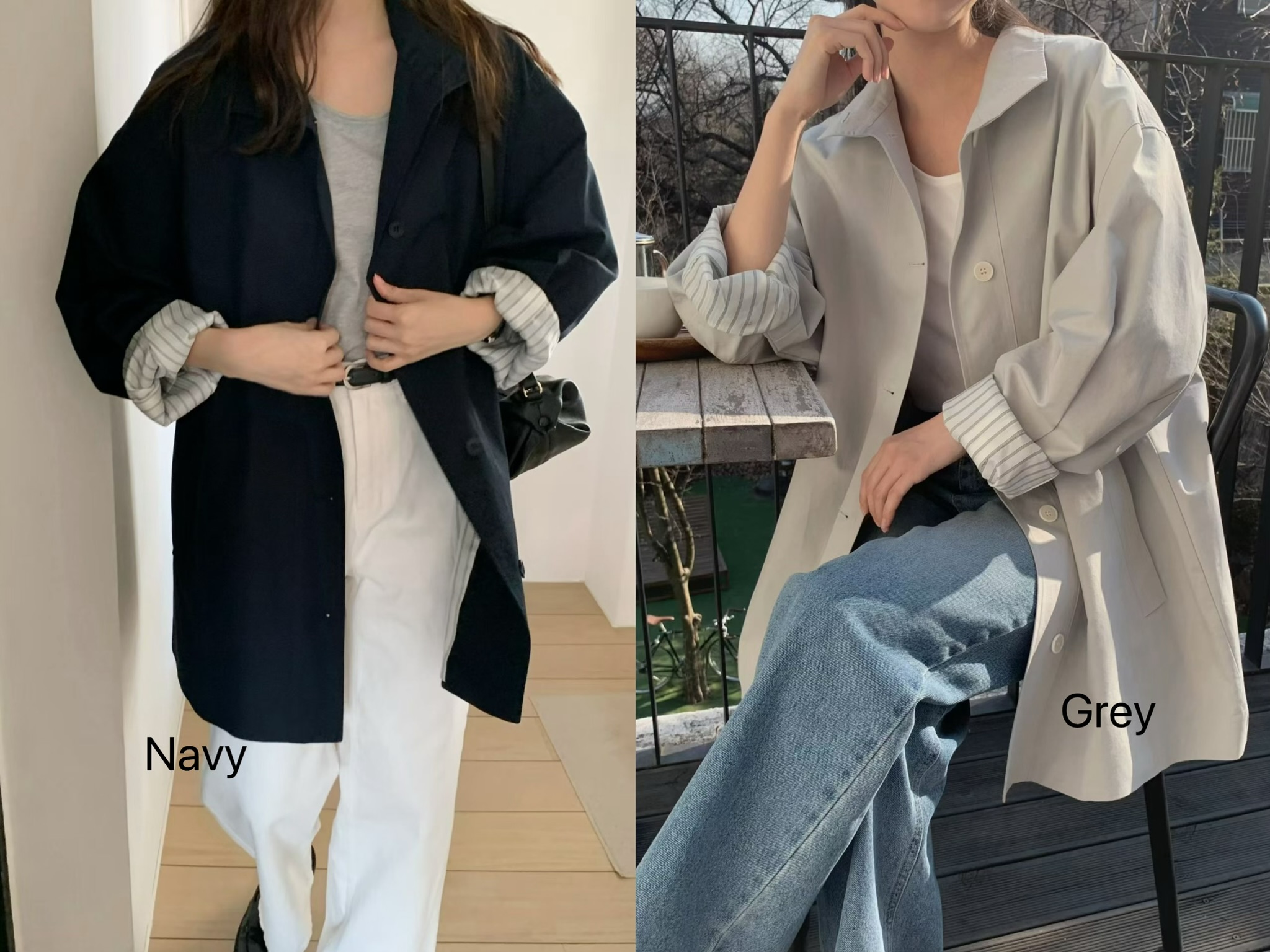 JU17 / CONTRAST CUFF FOLD-UP LIGHT JACKET