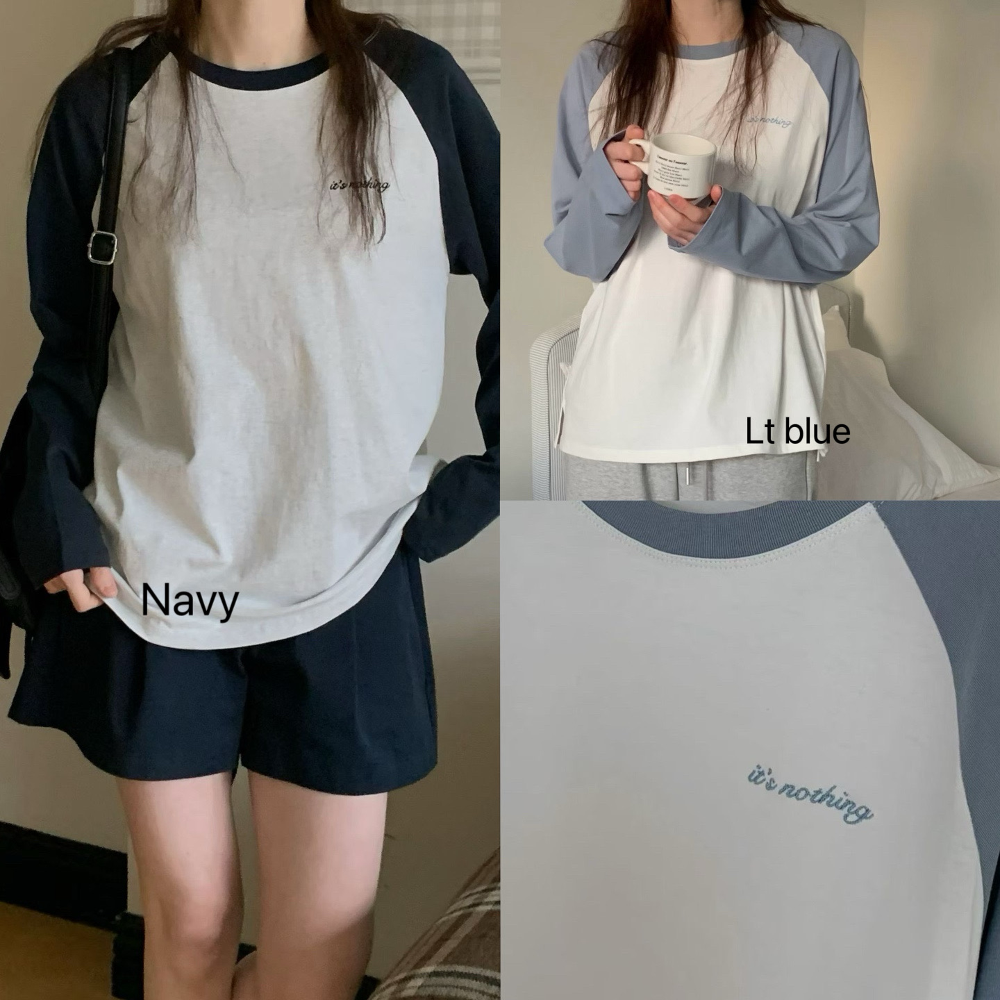 JU01 / "IT'S NOTHING" TWO-TONE PULLOVER