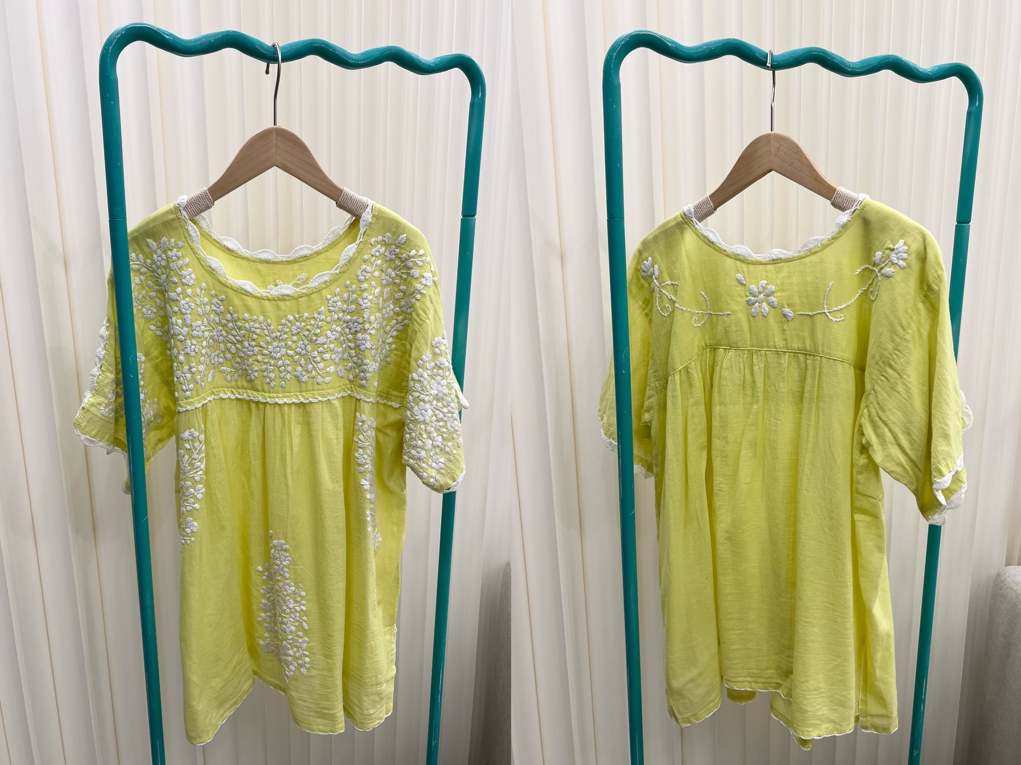 T05 / EMBROIDERED SERIES TOP/YELLOW