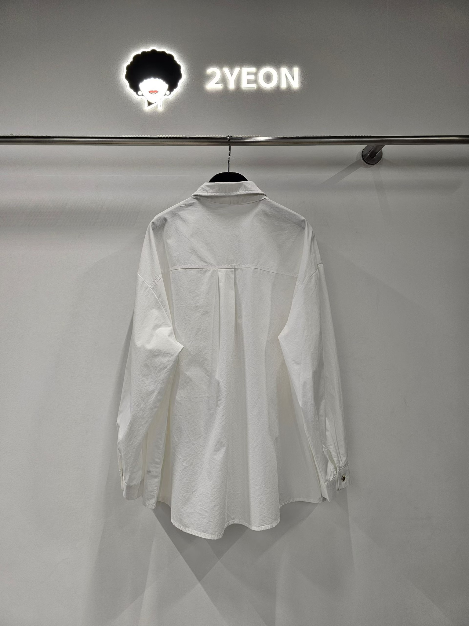 NY01 / Irregular Button Flap Detail Shirt