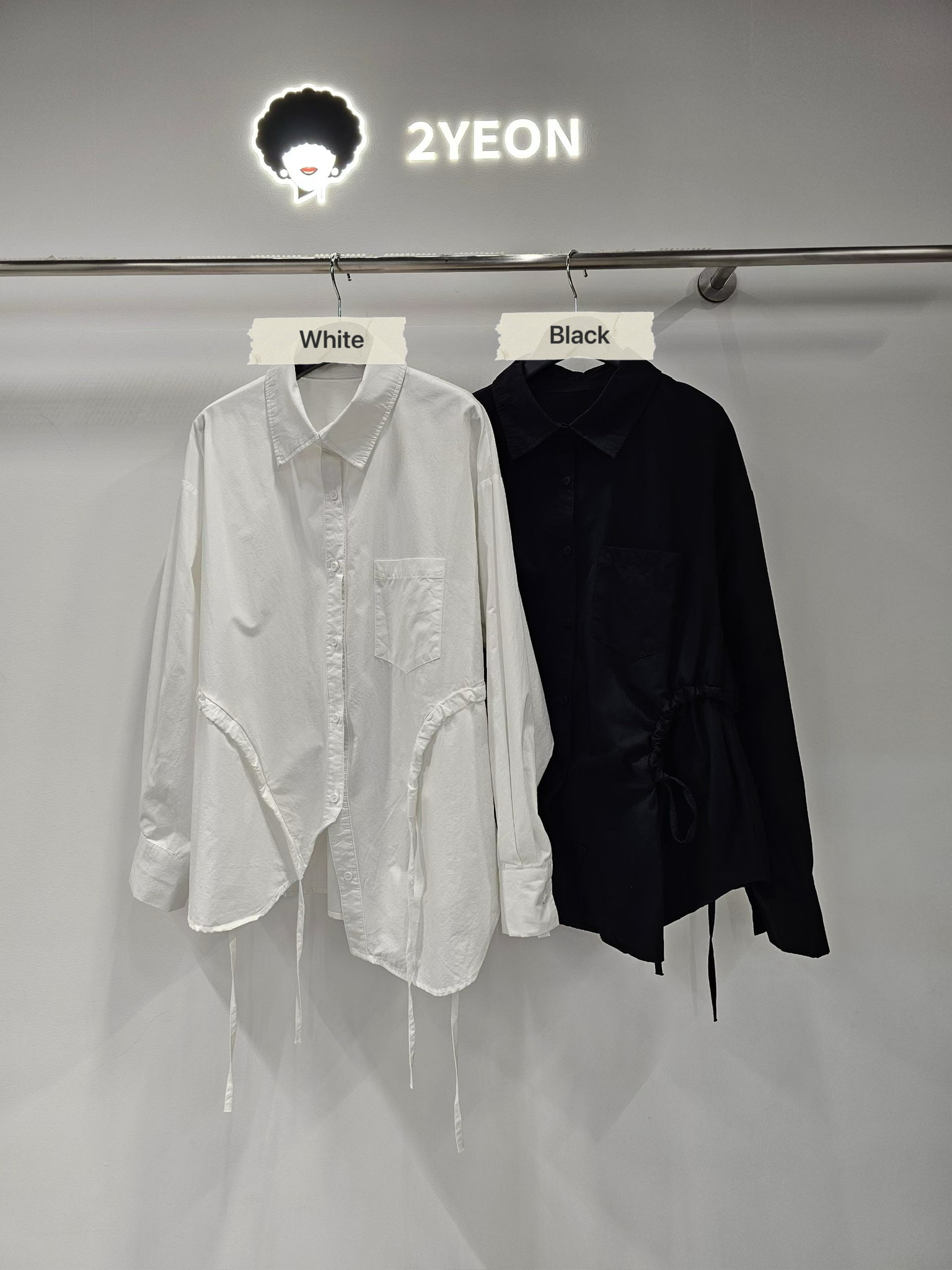 NY04 / Drawstring Detail Shirt