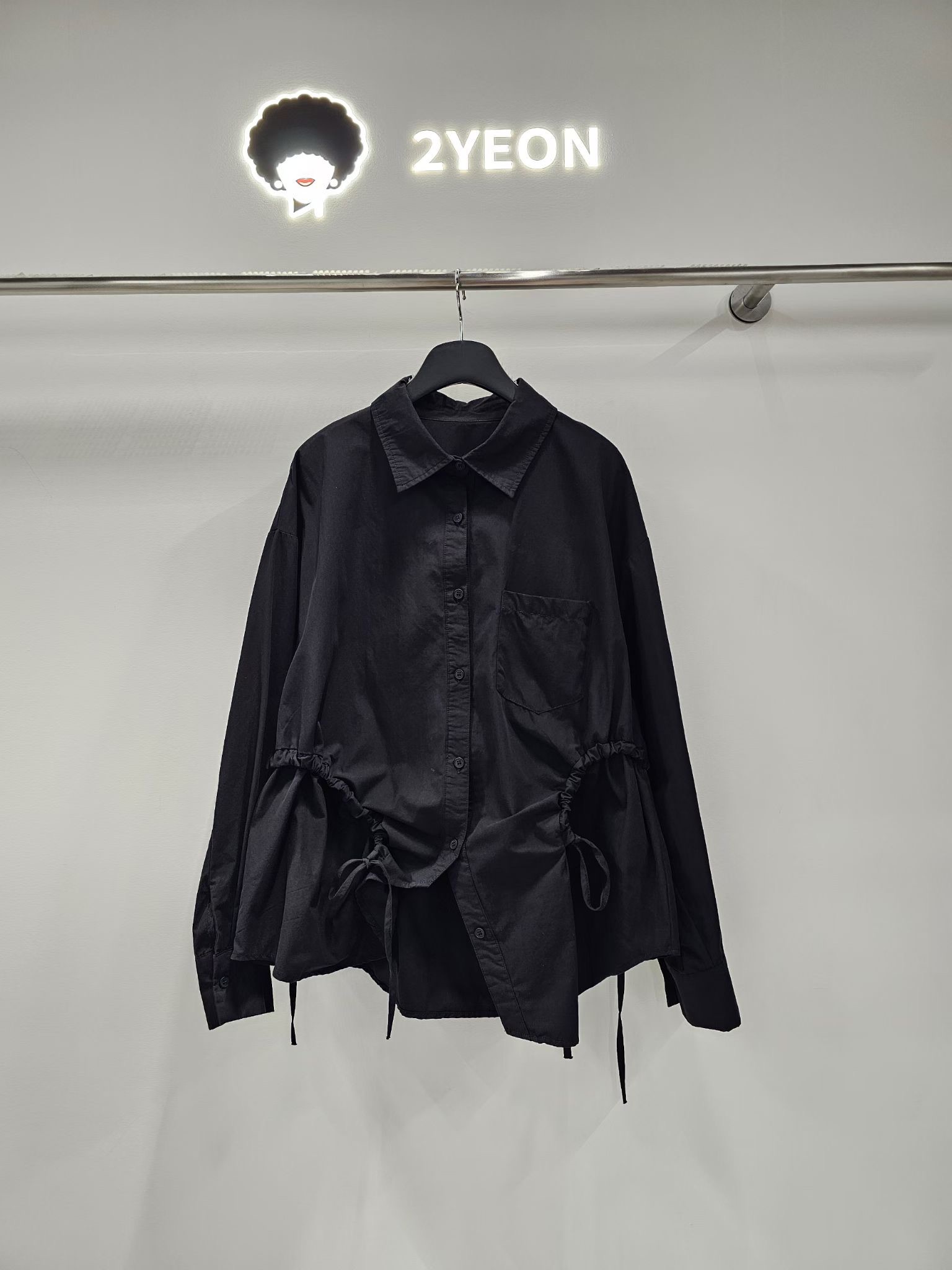 NY04 / Drawstring Detail Shirt
