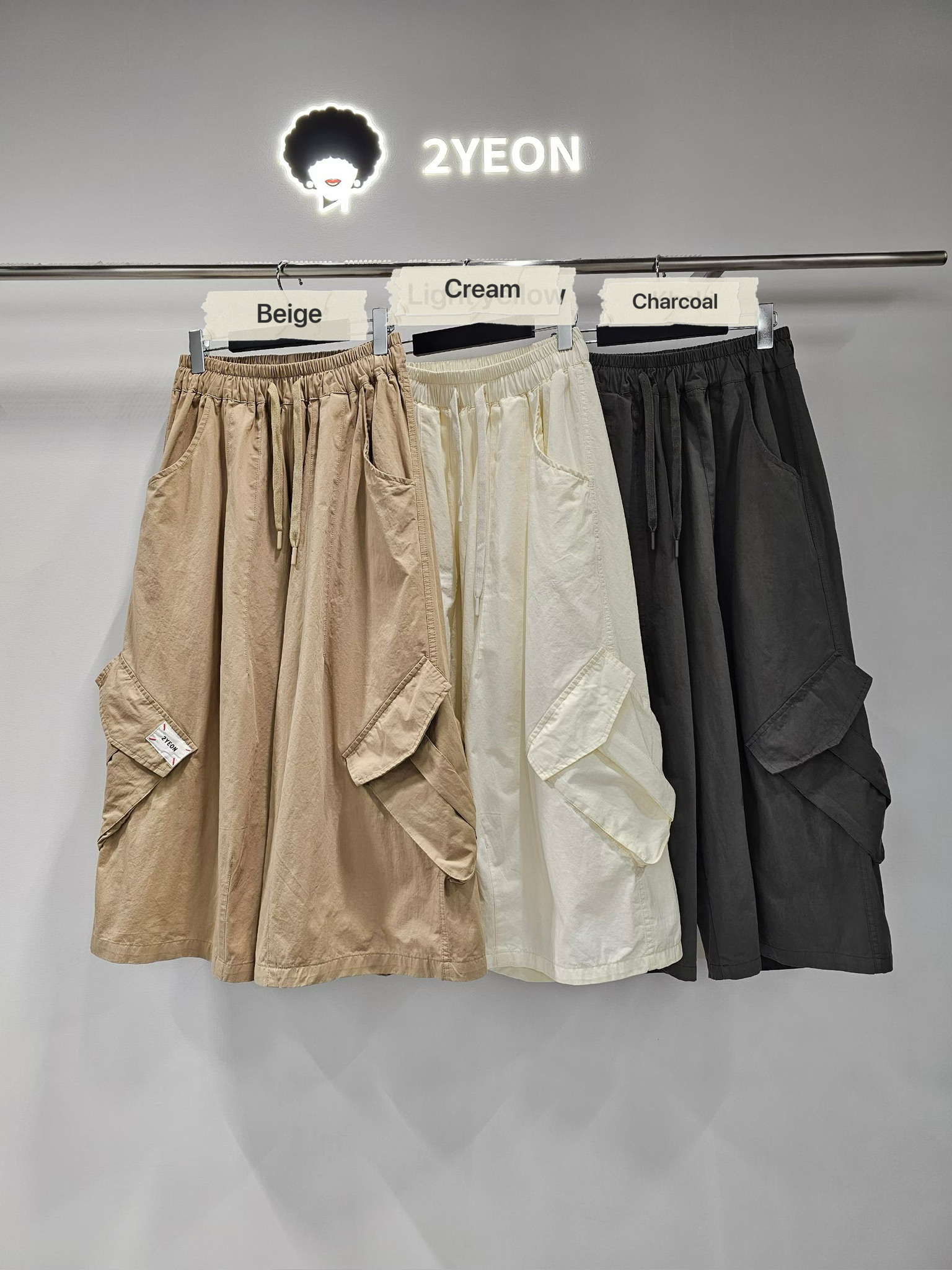 NY08 / Oversized Flap Pocket Wide-Leg Trousers