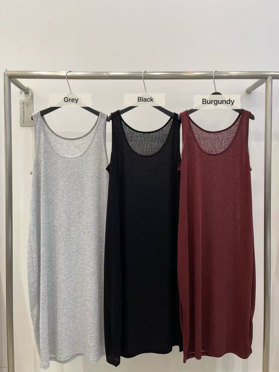 JY29 / LAYERING SCOOP NECKLINE TEE-SHIRT DRESS