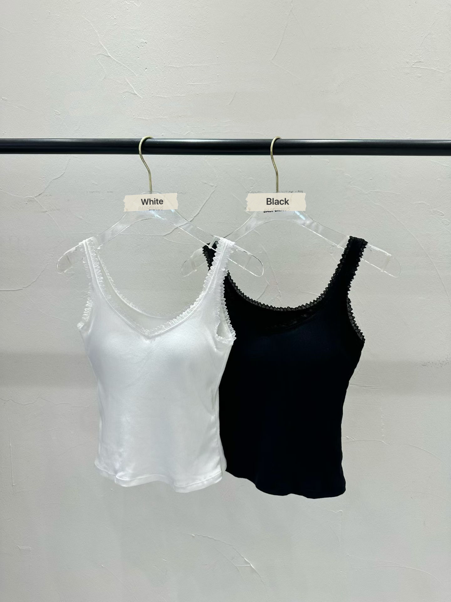 BF03 / Lace Trim Padded Bra Top 