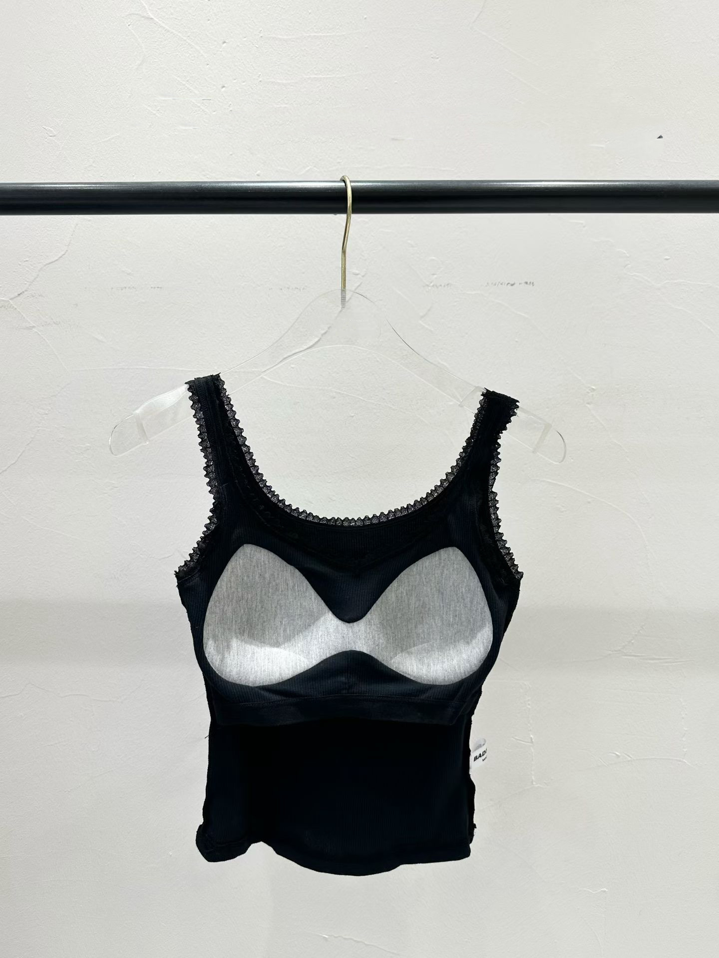 BF03 / Lace Trim Padded Bra Top 