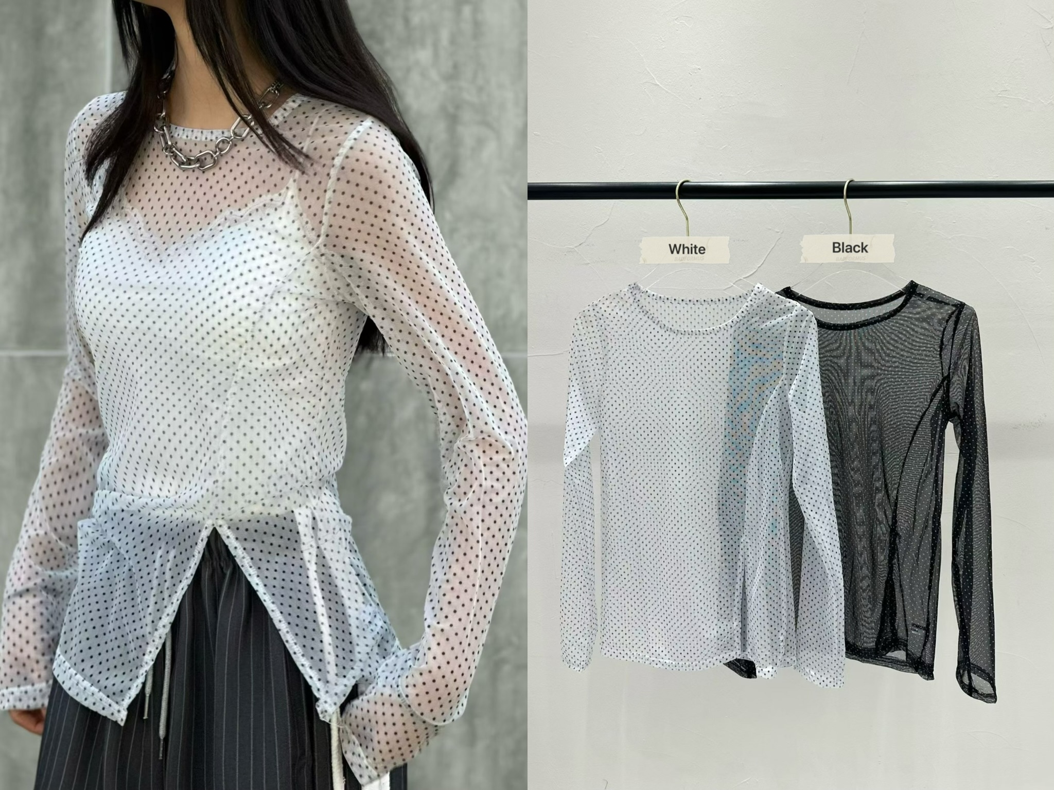 BF05 / Polkadot Mesh Top