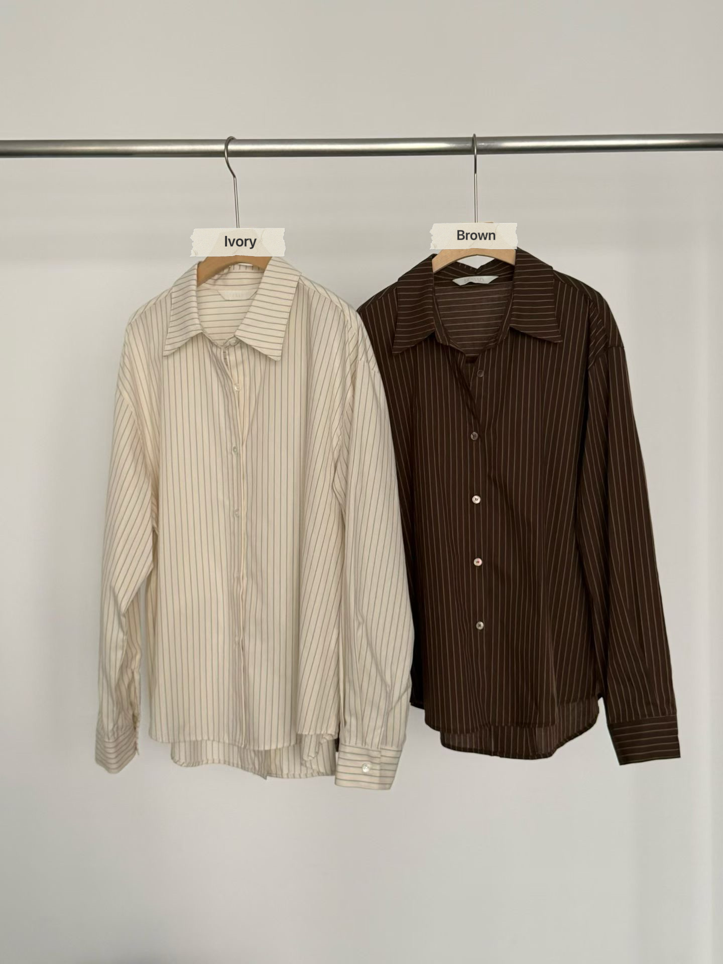 520826 / BUTTON DOWN PIN-STRIPE SHIRT