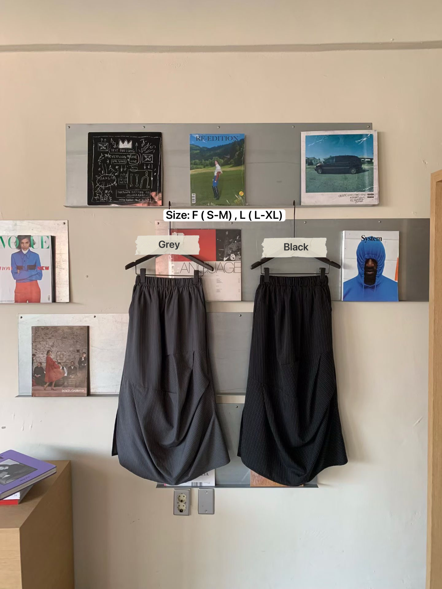 KL13 / BANDED WAIST DRAPE SKIRT