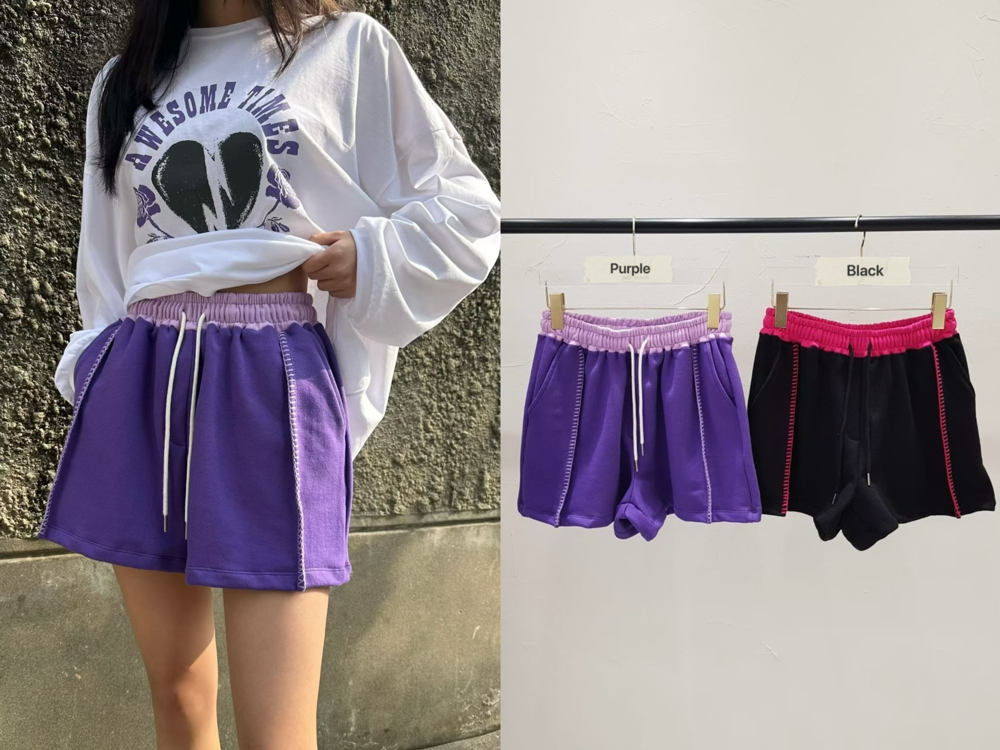 BF14 / Contrast Banding Pocket Shorts