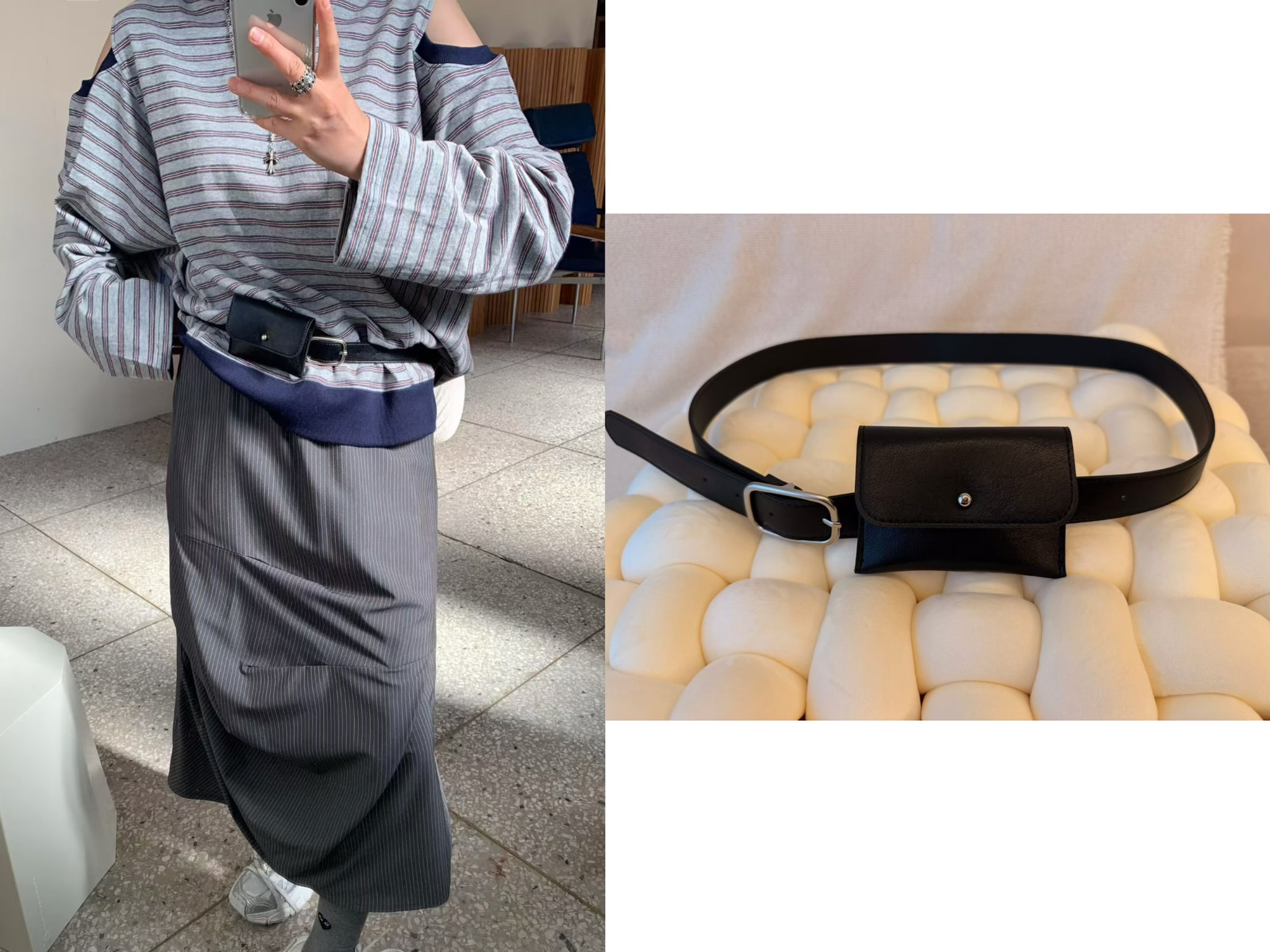 KL18 / VEGAN LEATHER MINI BELT BAG