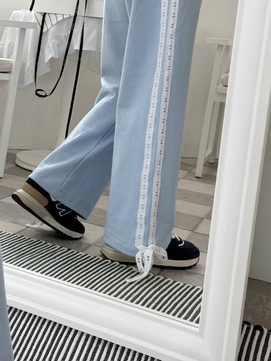 P35 / LACE TRIMMING POCKET JOGGERS