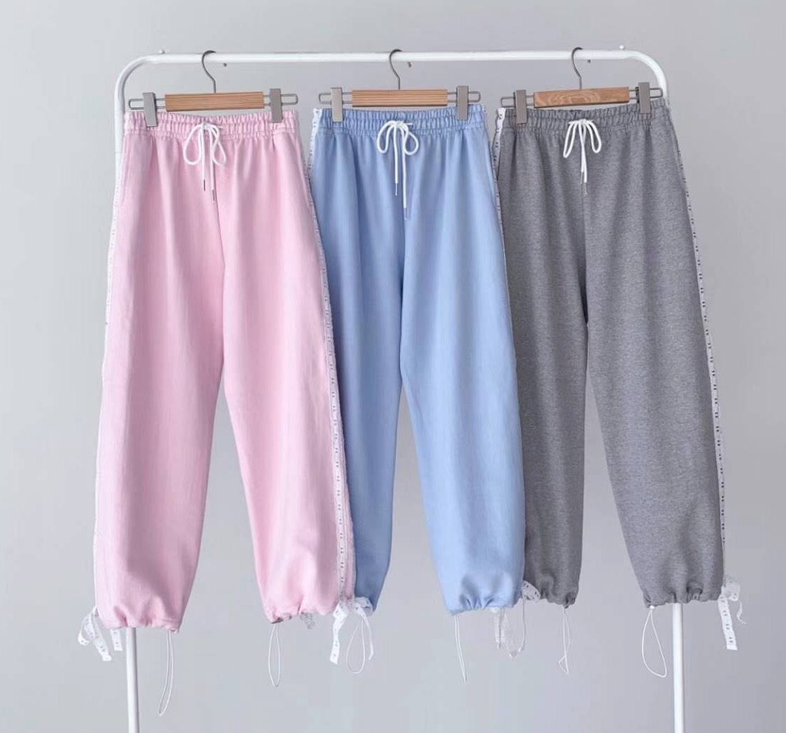 P35 / LACE TRIMMING POCKET JOGGERS