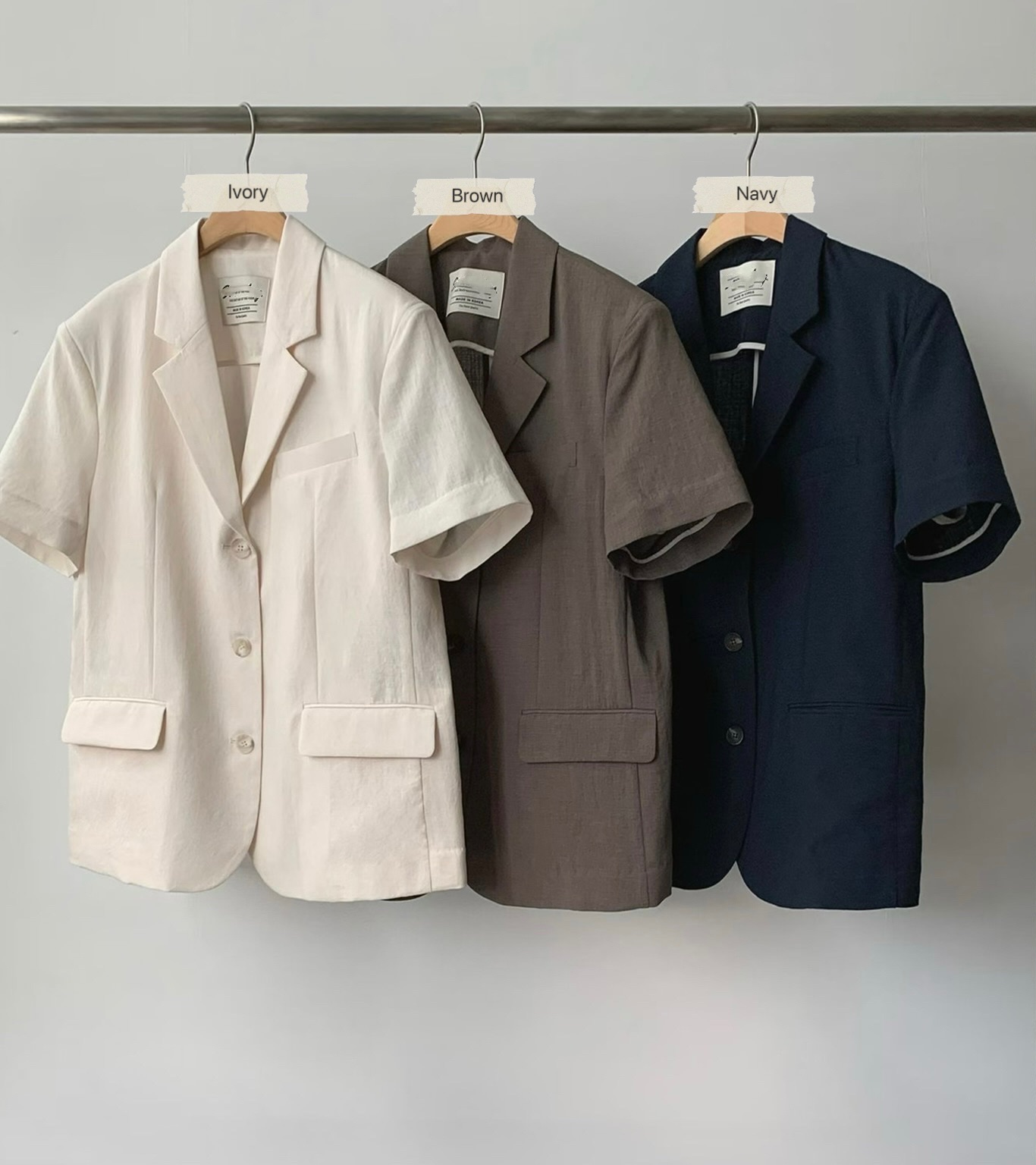 1000426 / SHORT SLEEVES BUTTON BLAZER