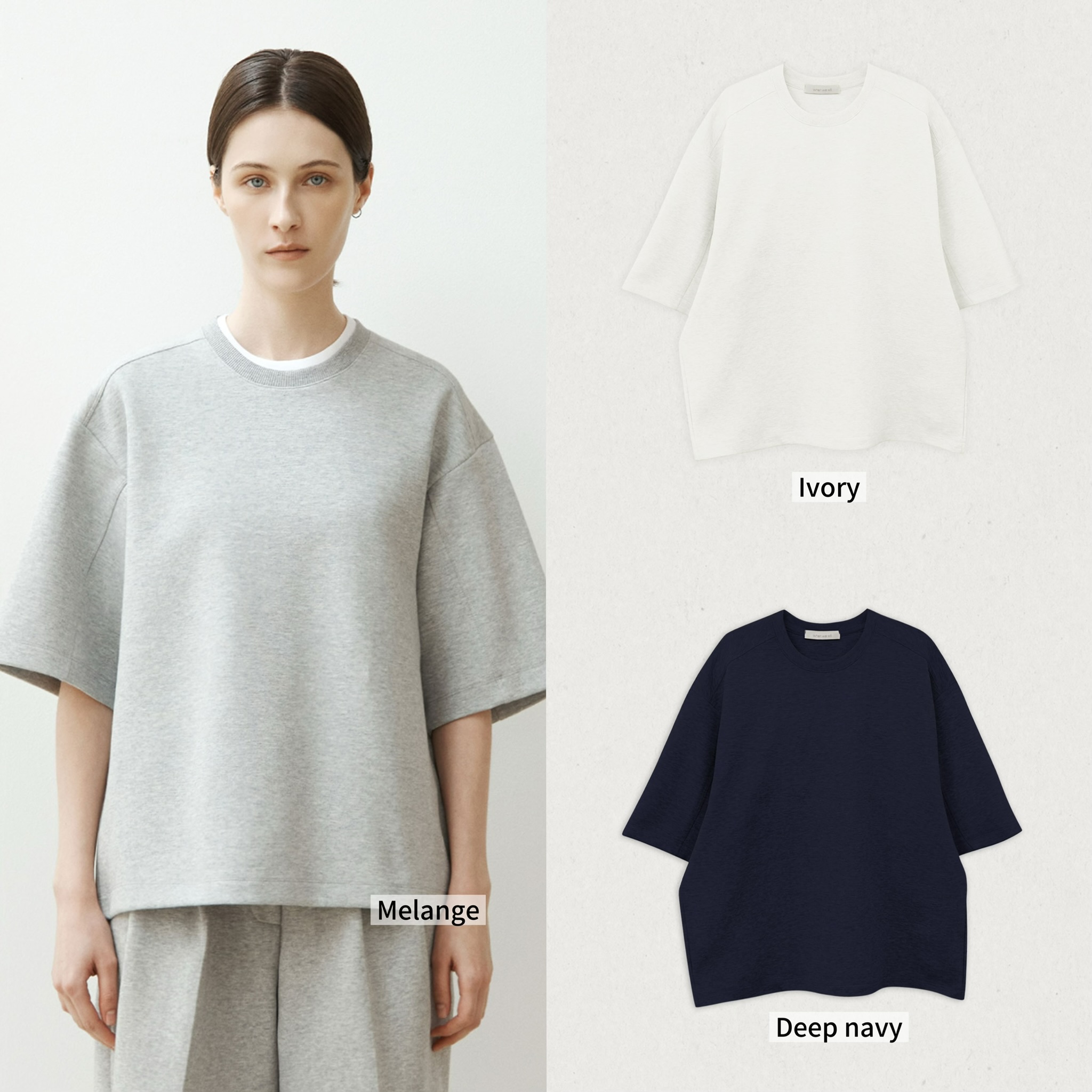 WW20 / BACK SHIRRED CUSHION ROUND SHORT SLEEVES